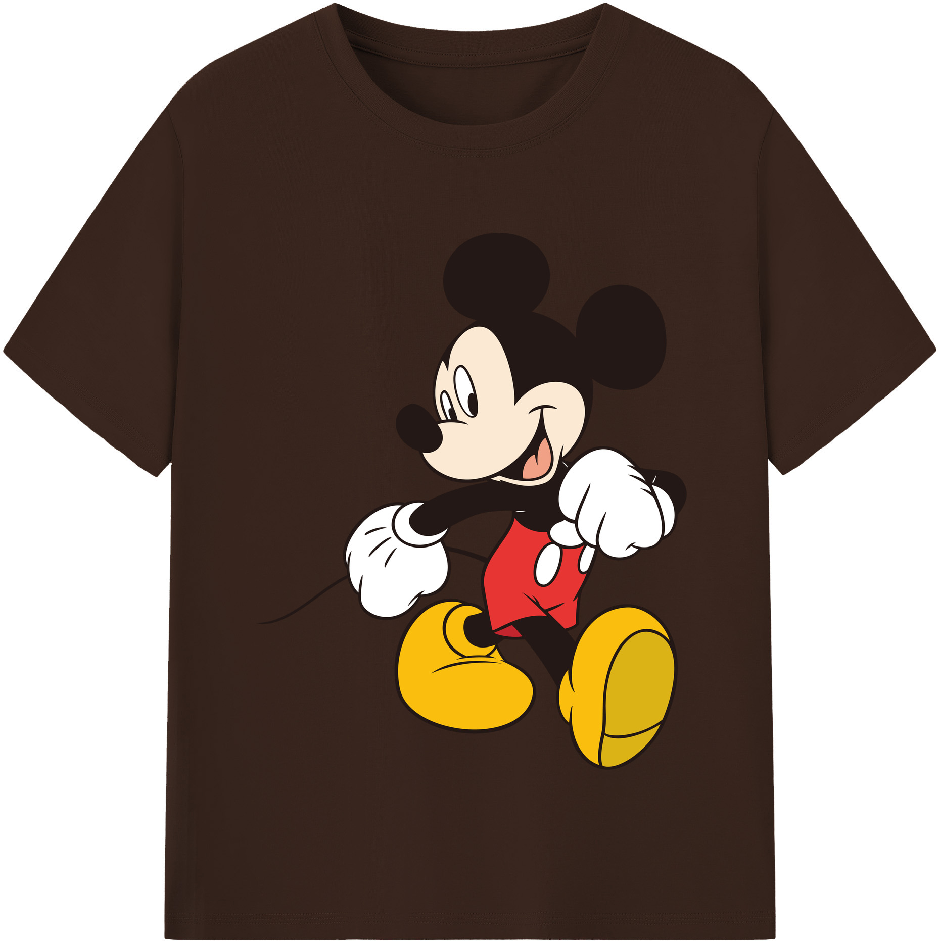（画像用） ミッキーマウス Mickey Mouse 綿100％半袖Tシャツ（フロントプリント）