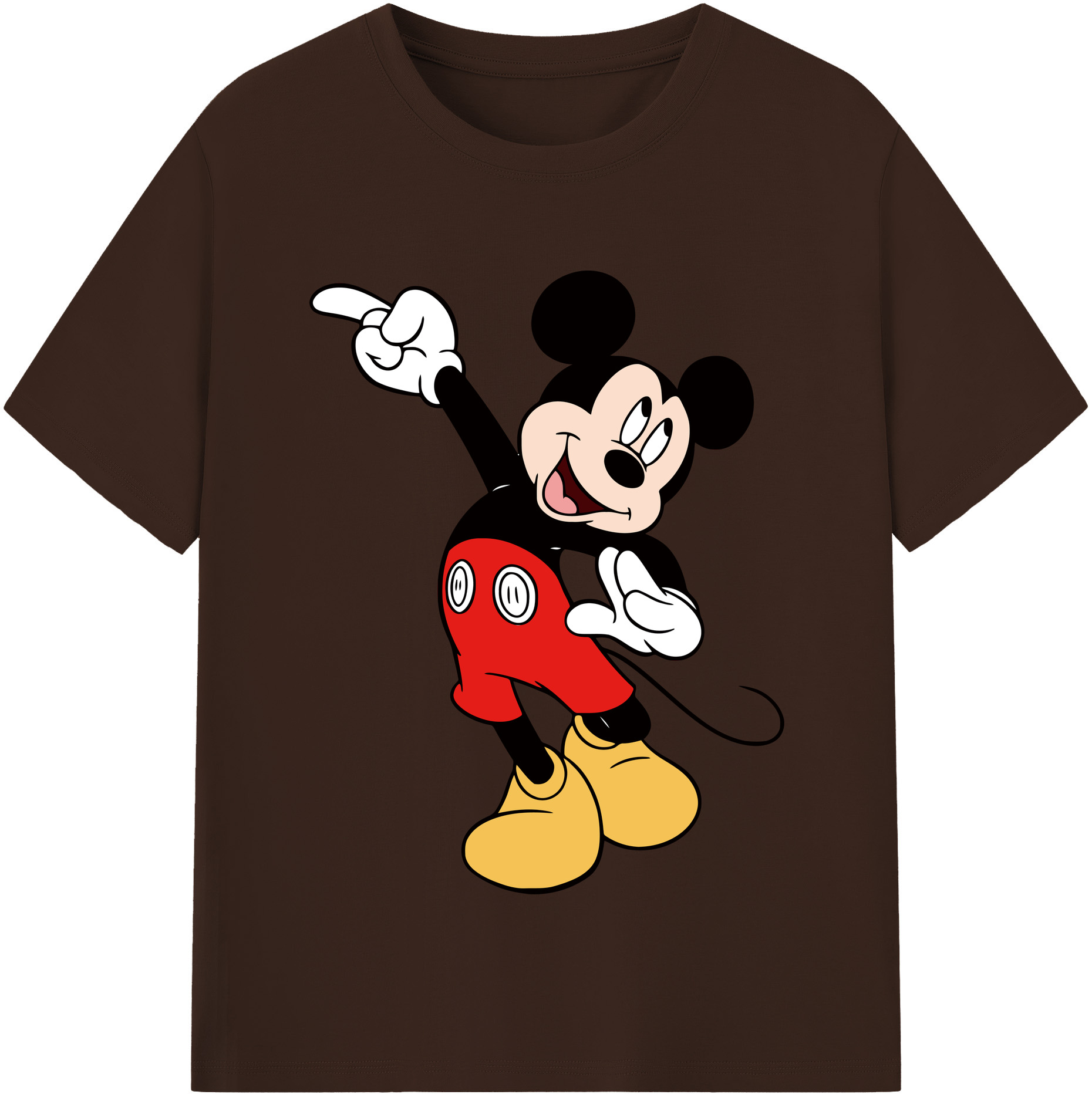 （画像用） ミッキーマウス Mickey Mouse 綿100％半袖Tシャツ（フロントプリント）