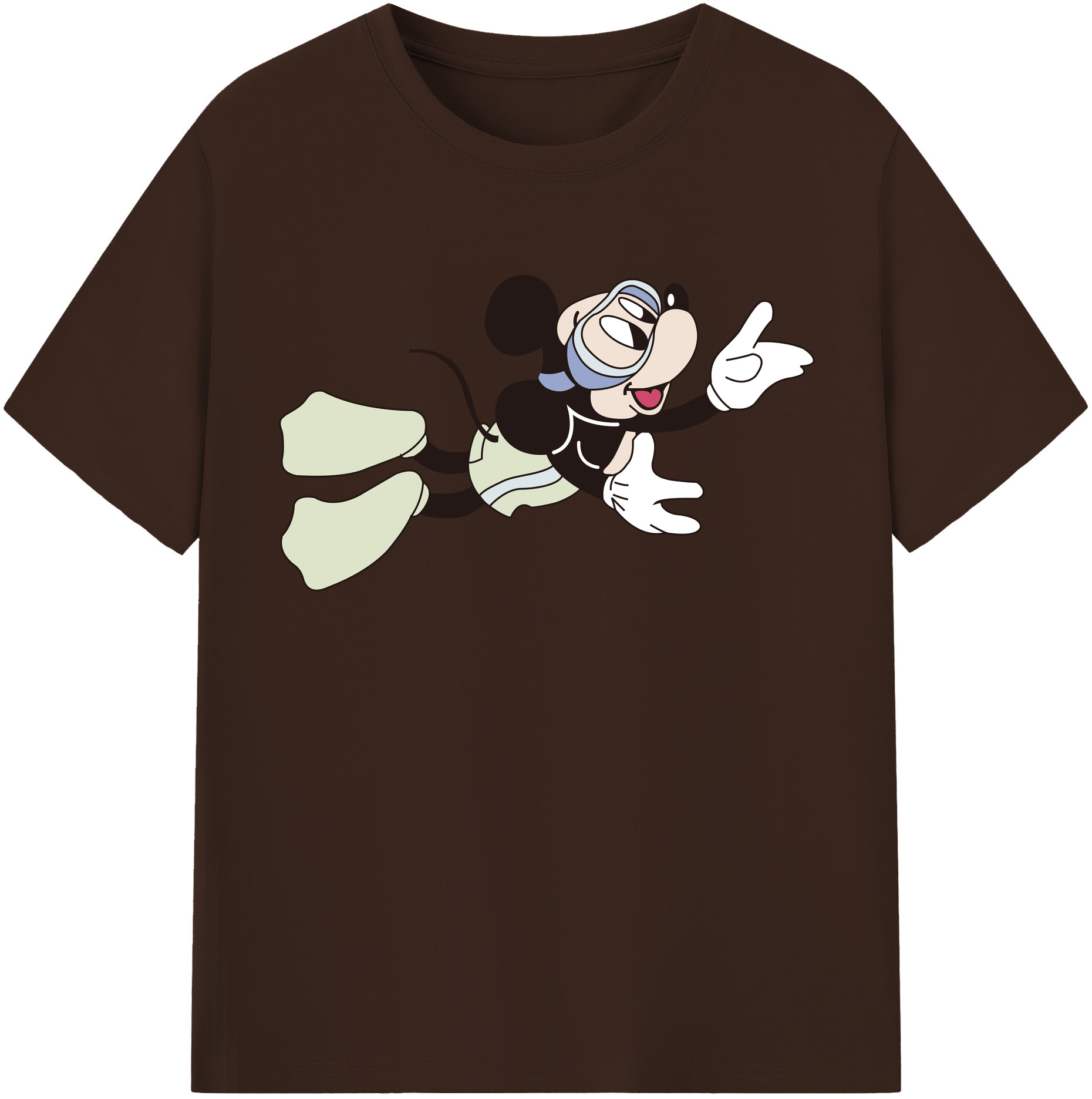 （画像用） ミッキーマウス Mickey Mouse 綿100％半袖Tシャツ（フロントプリント）