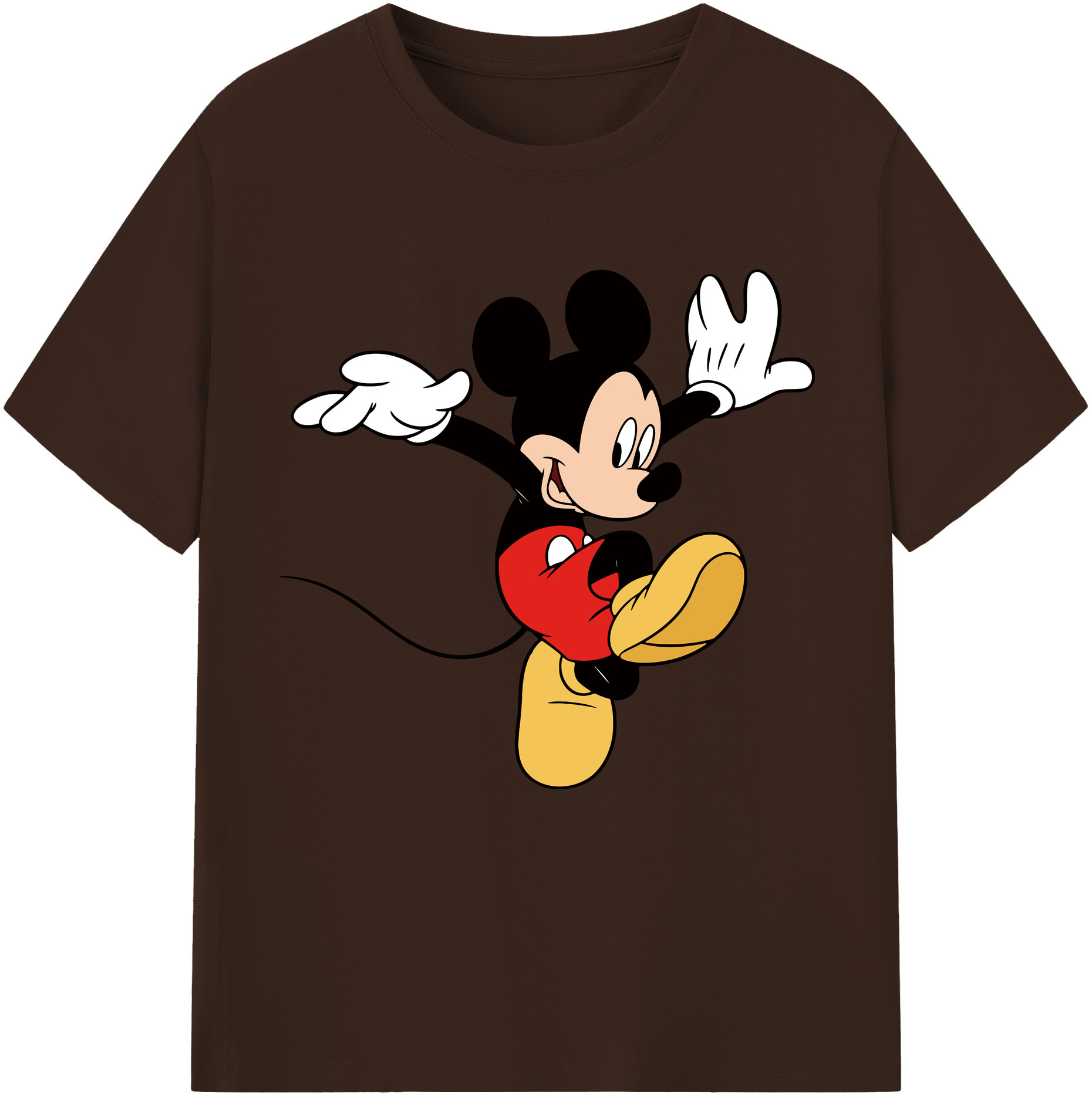 （画像用） ミッキーマウス Mickey Mouse 綿100％半袖Tシャツ（フロントプリント）