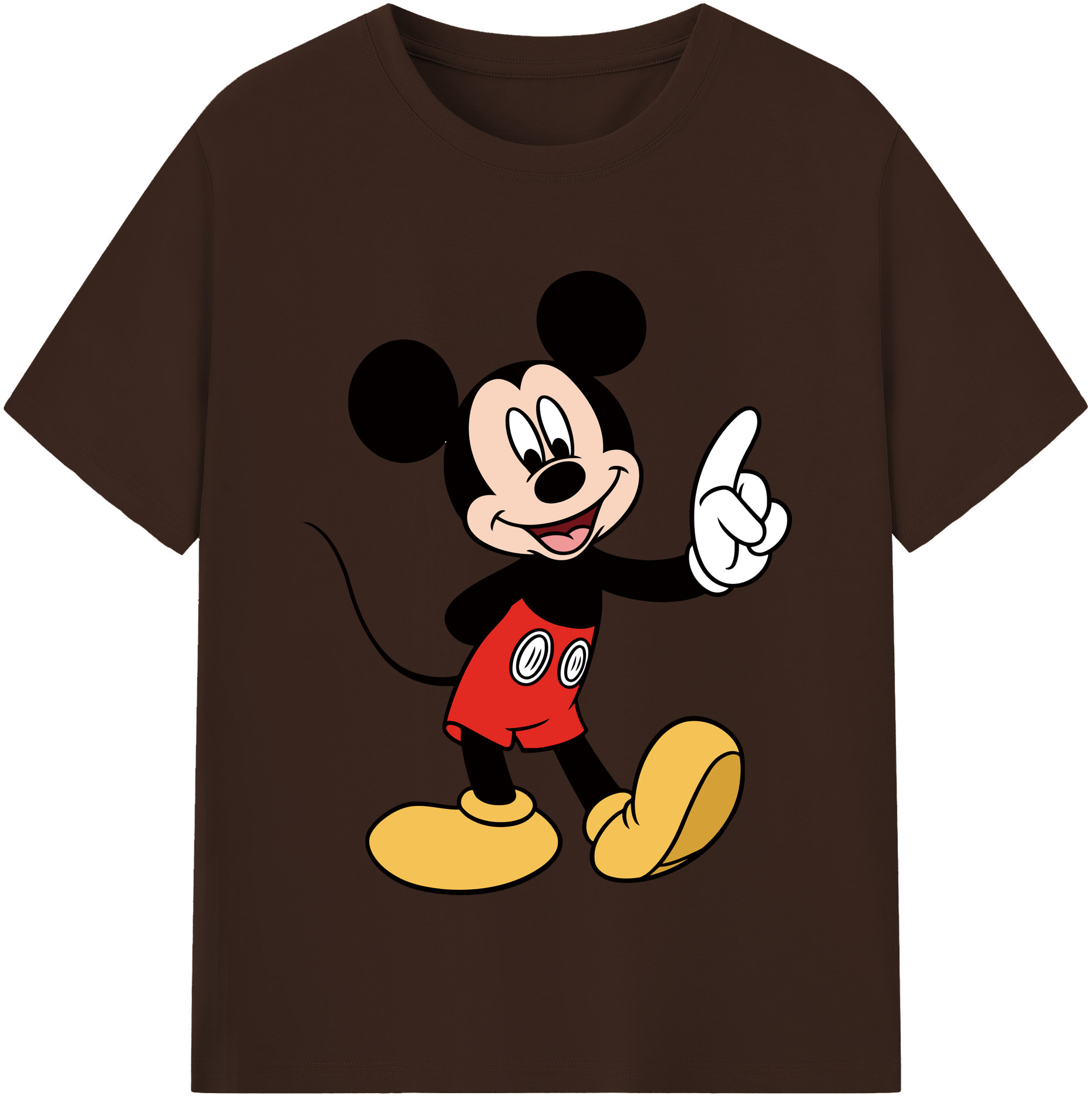 （画像用） ミッキーマウス Mickey Mouse 綿100％半袖Tシャツ（フロントプリント）