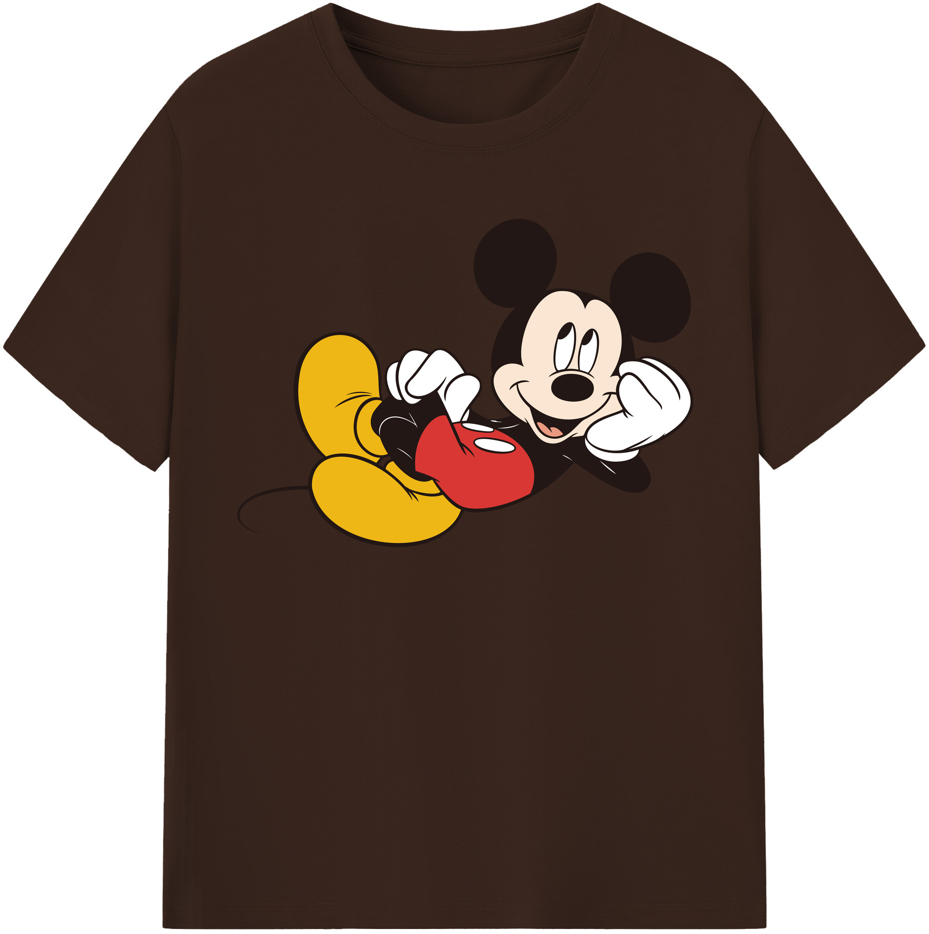 （画像用） ミッキーマウス Mickey Mouse 綿100％半袖Tシャツ（フロントプリント）