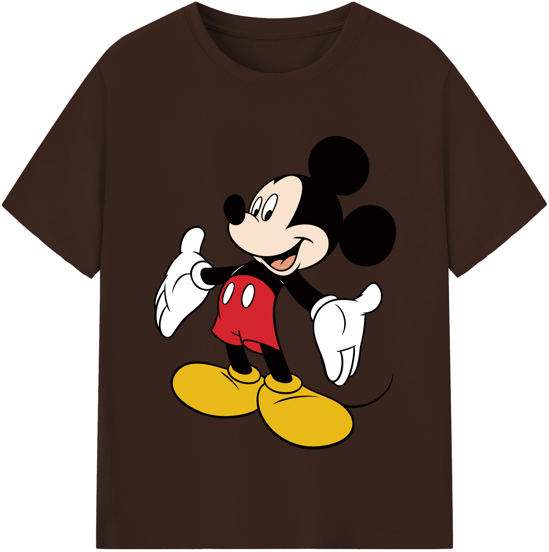 （画像用） ミッキーマウス Mickey Mouse 綿100％半袖Tシャツ（フロントプリント）