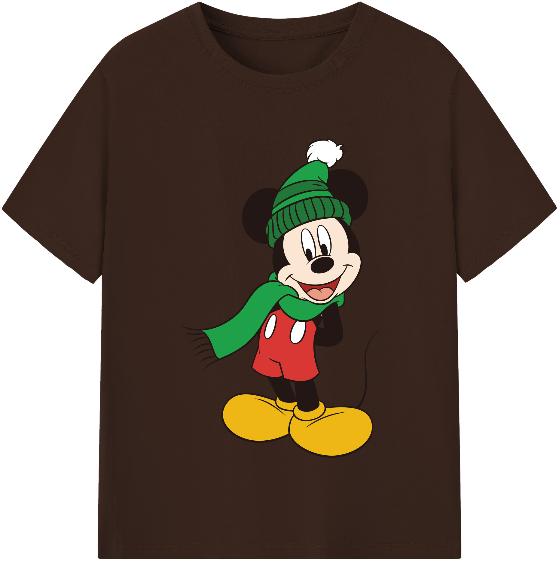 （画像用） ミッキーマウス Mickey Mouse 綿100％半袖Tシャツ（フロントプリント）