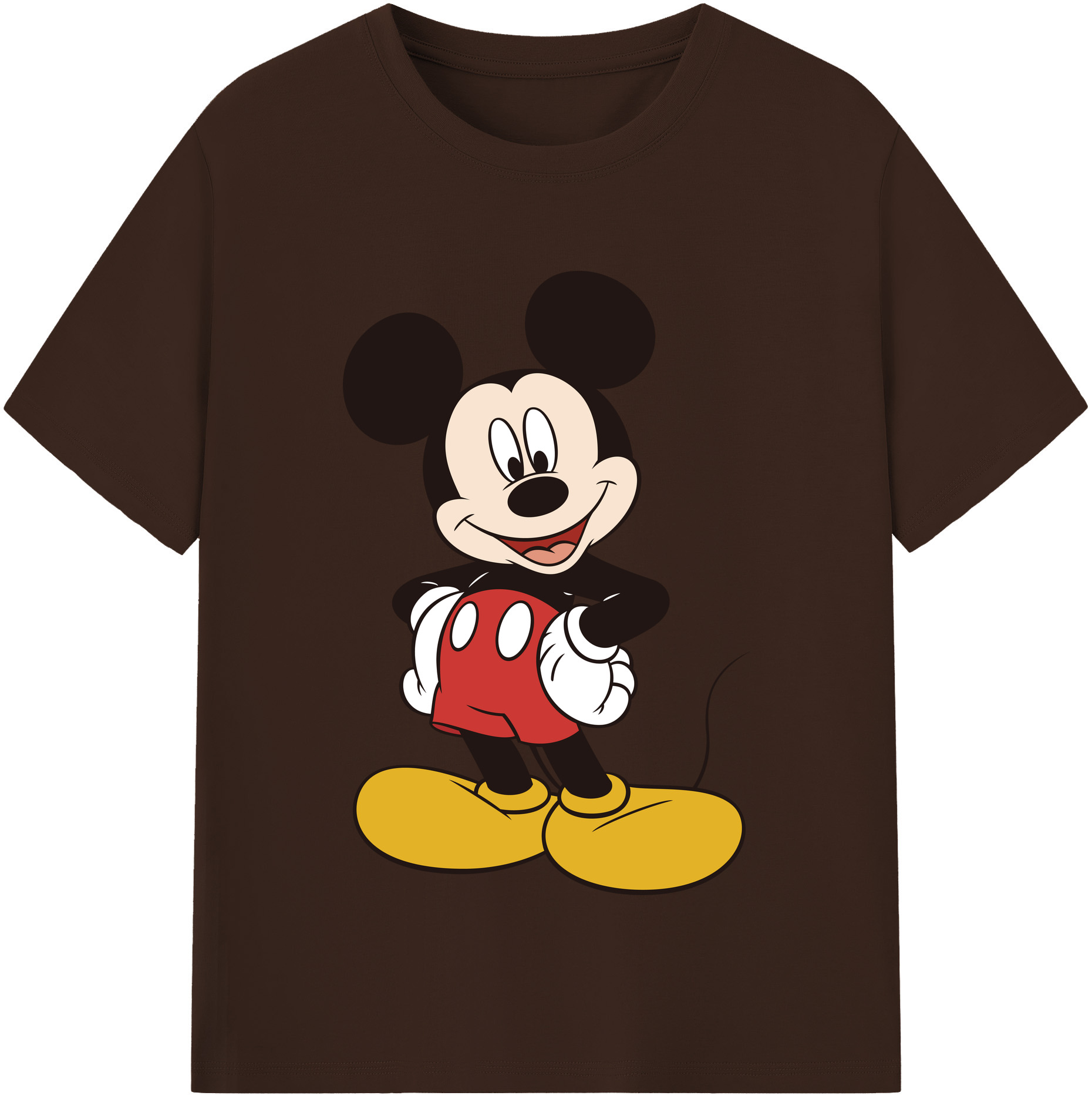 （画像用） ミッキーマウス Mickey Mouse 綿100％半袖Tシャツ（フロントプリント）