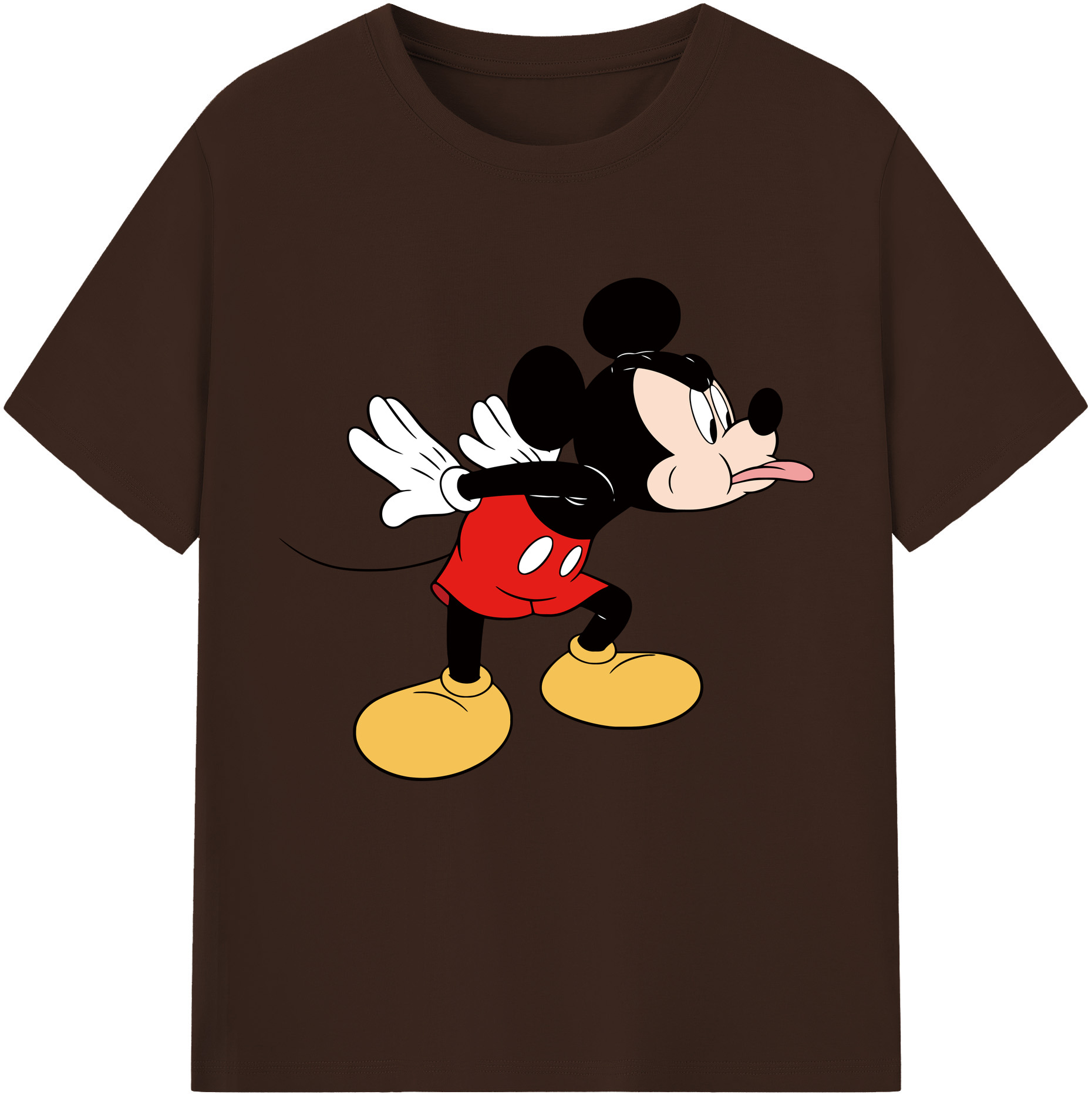 （画像用） ミッキーマウス Mickey Mouse 綿100％半袖Tシャツ（フロントプリント）