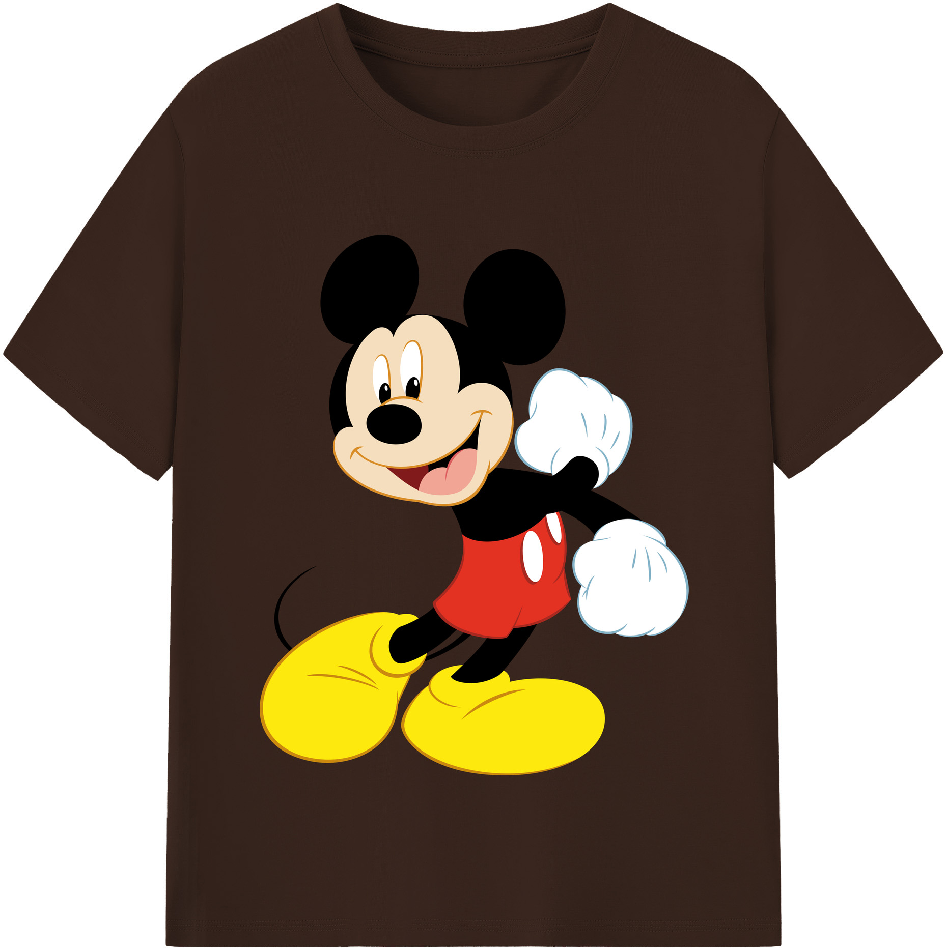 （画像用） ミッキーマウス Mickey Mouse 綿100％半袖Tシャツ（フロントプリント）