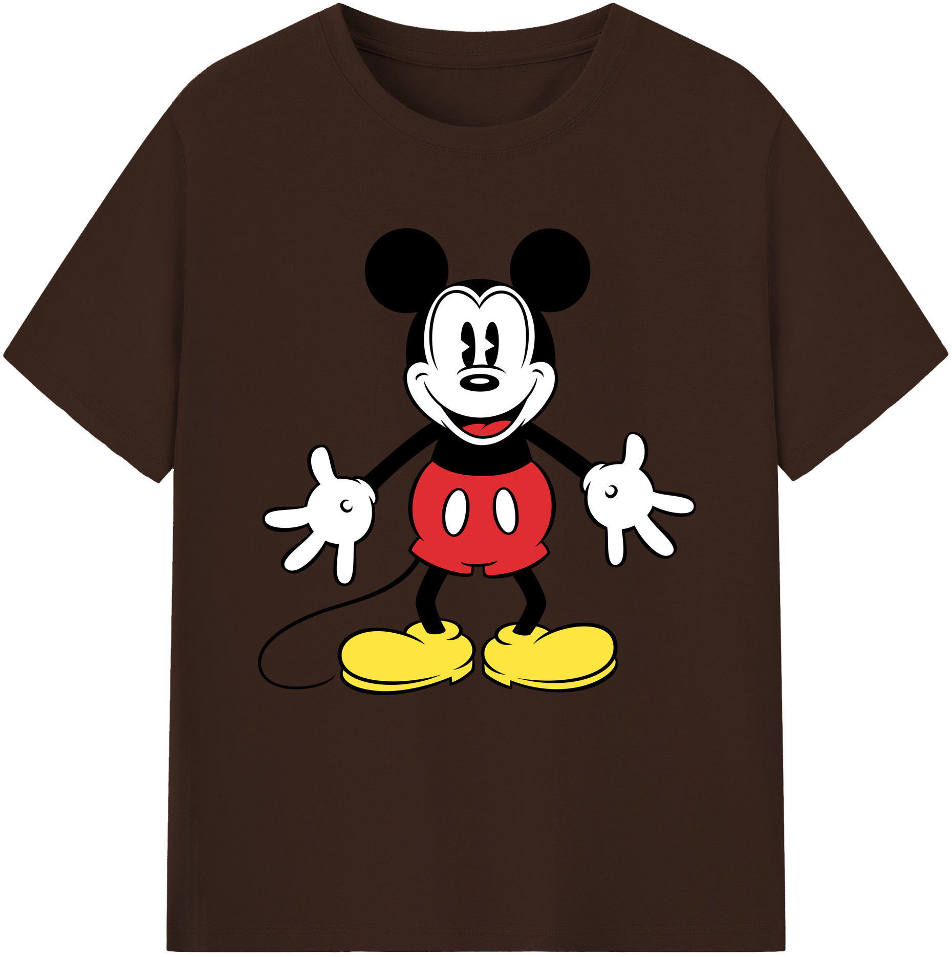 （画像用） ミッキーマウス Mickey Mouse 綿100％半袖Tシャツ（フロントプリント）