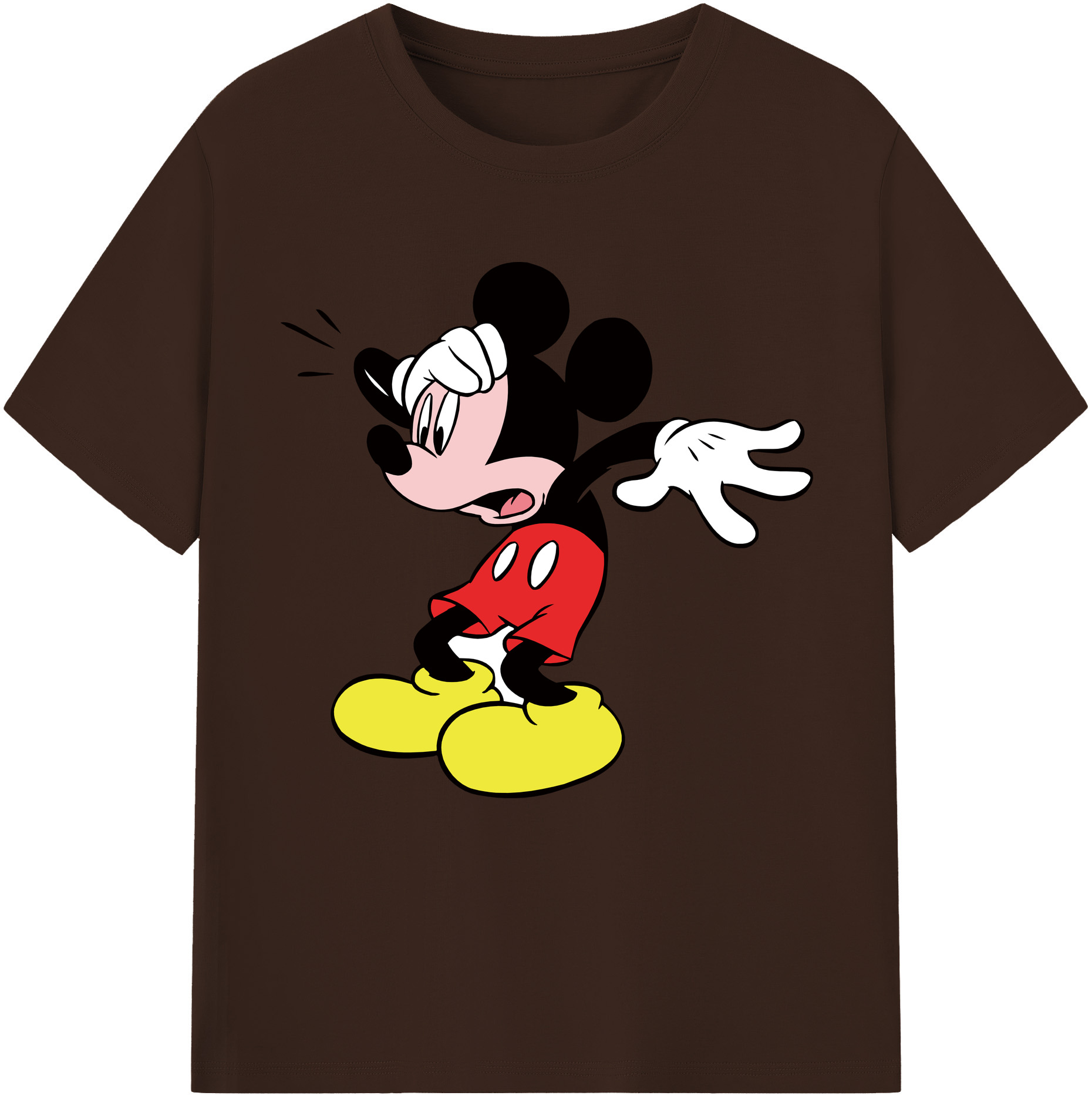 （画像用） ミッキーマウス Mickey Mouse 綿100％半袖Tシャツ（フロントプリント）