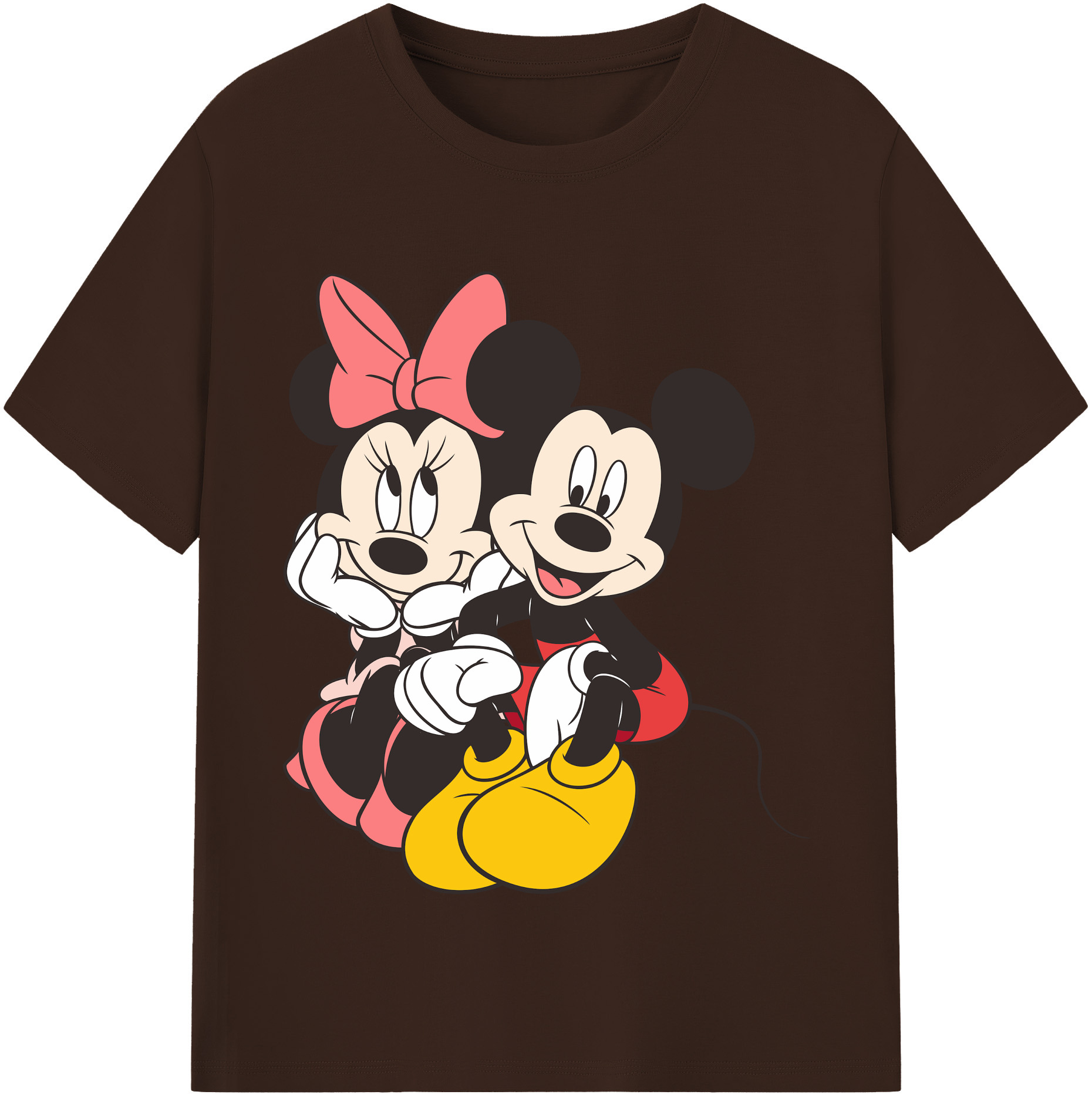 （画像用） ミッキーマウス Mickey Mouse 綿100％半袖Tシャツ（フロントプリント）