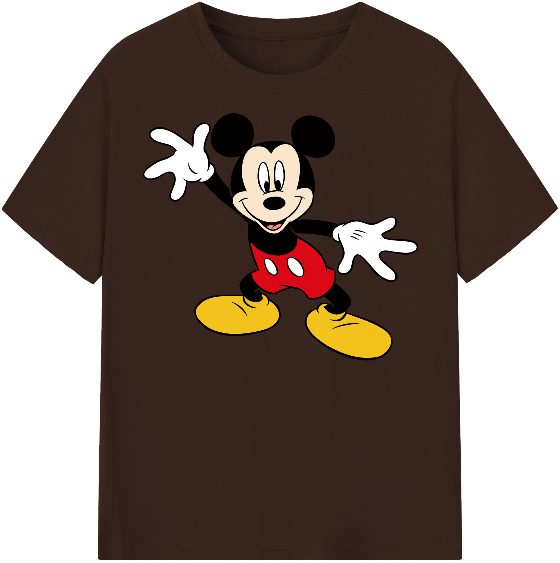 （画像用） ミッキーマウス Mickey Mouse 綿100％半袖Tシャツ（フロントプリント）