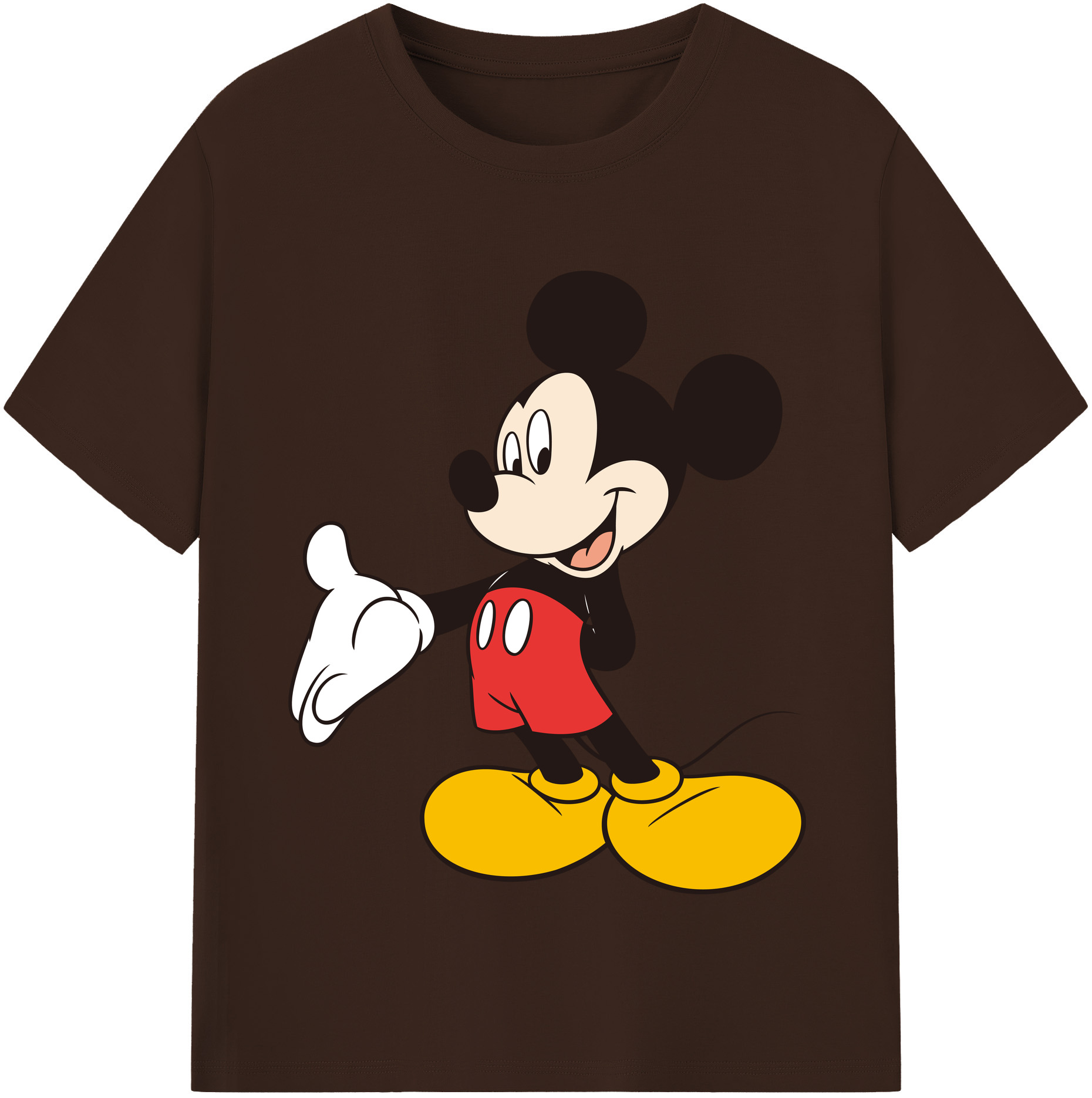 （画像用） ミッキーマウス Mickey Mouse 綿100％半袖Tシャツ（フロントプリント）