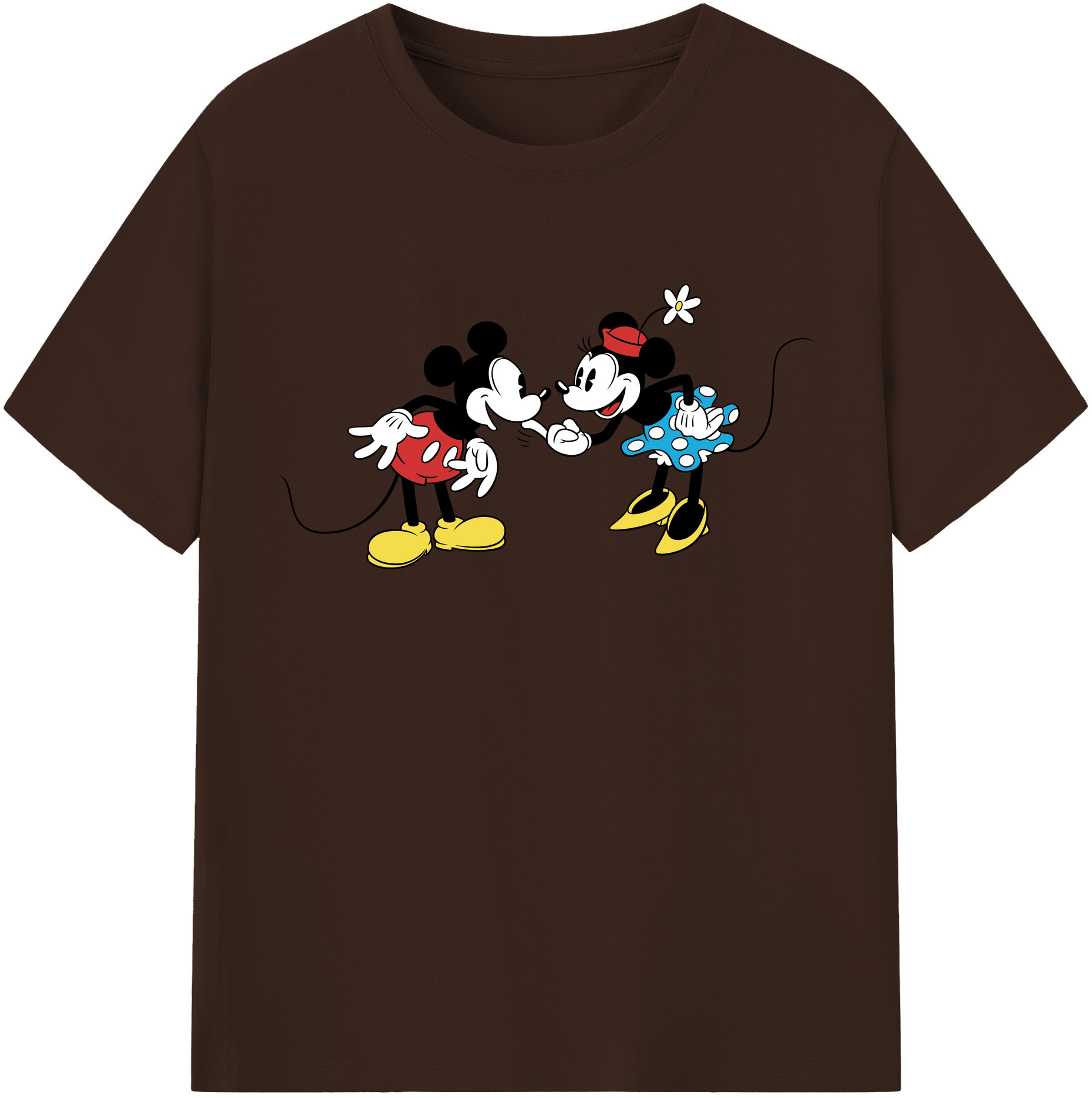 （画像用） ミッキーマウス Mickey Mouse 綿100％半袖Tシャツ（フロントプリント）