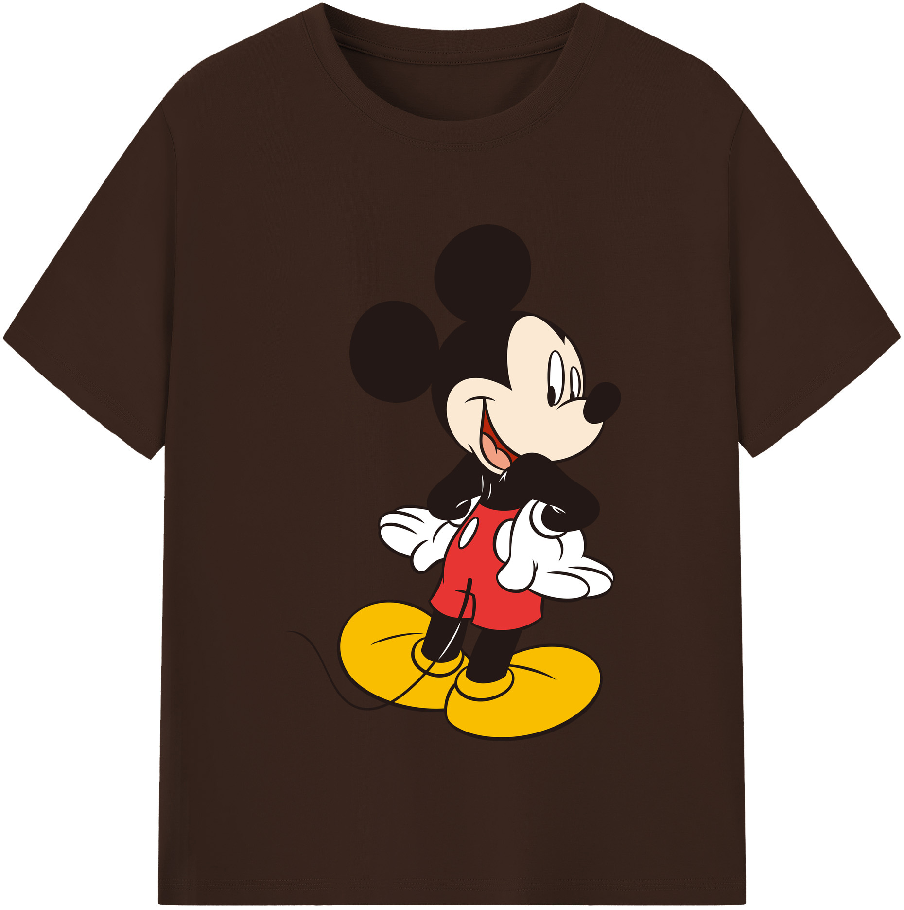 （画像用） ミッキーマウス Mickey Mouse 綿100％半袖Tシャツ（フロントプリント）