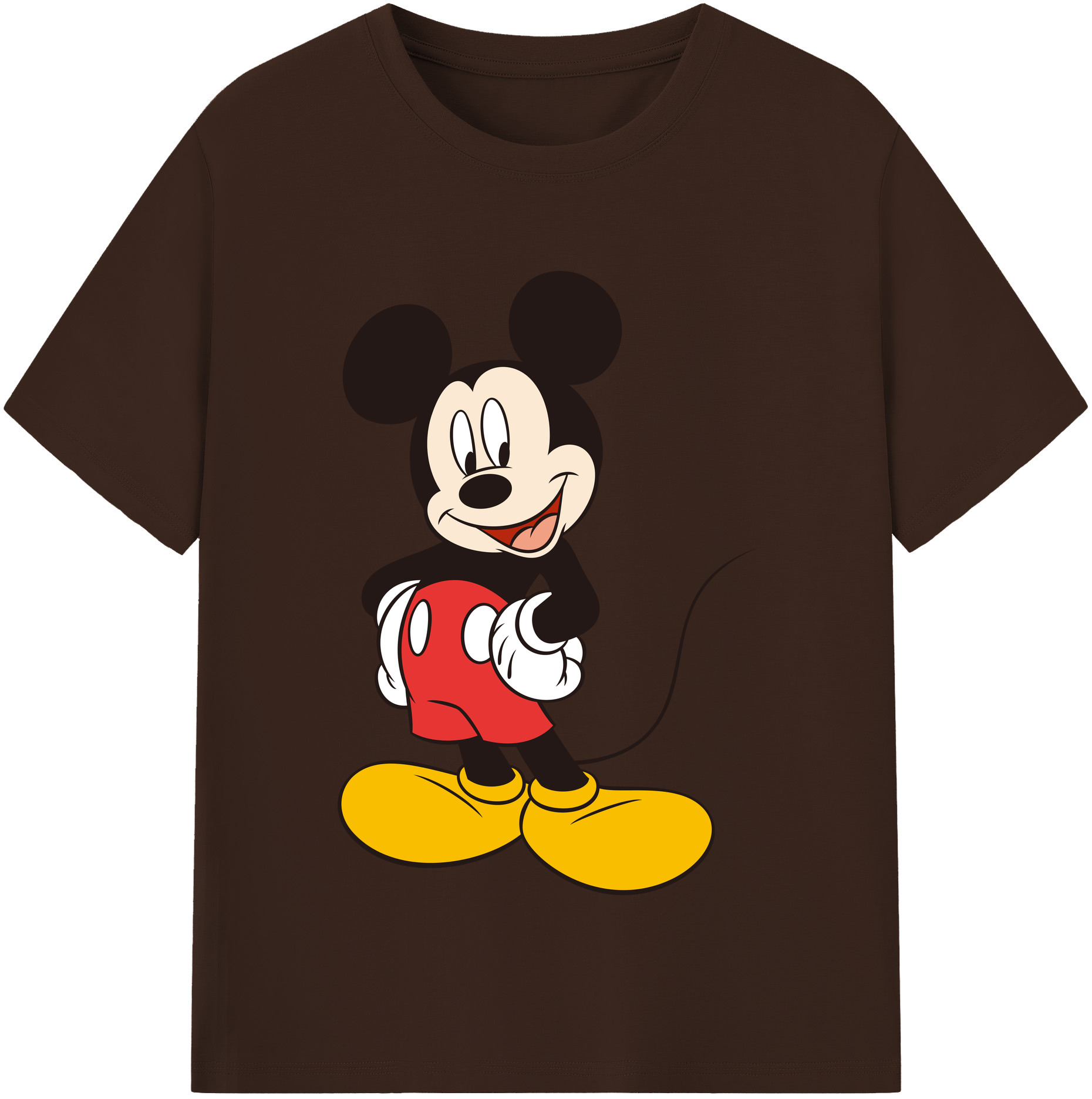 （画像用） ミッキーマウス Mickey Mouse 綿100％半袖Tシャツ（フロントプリント）
