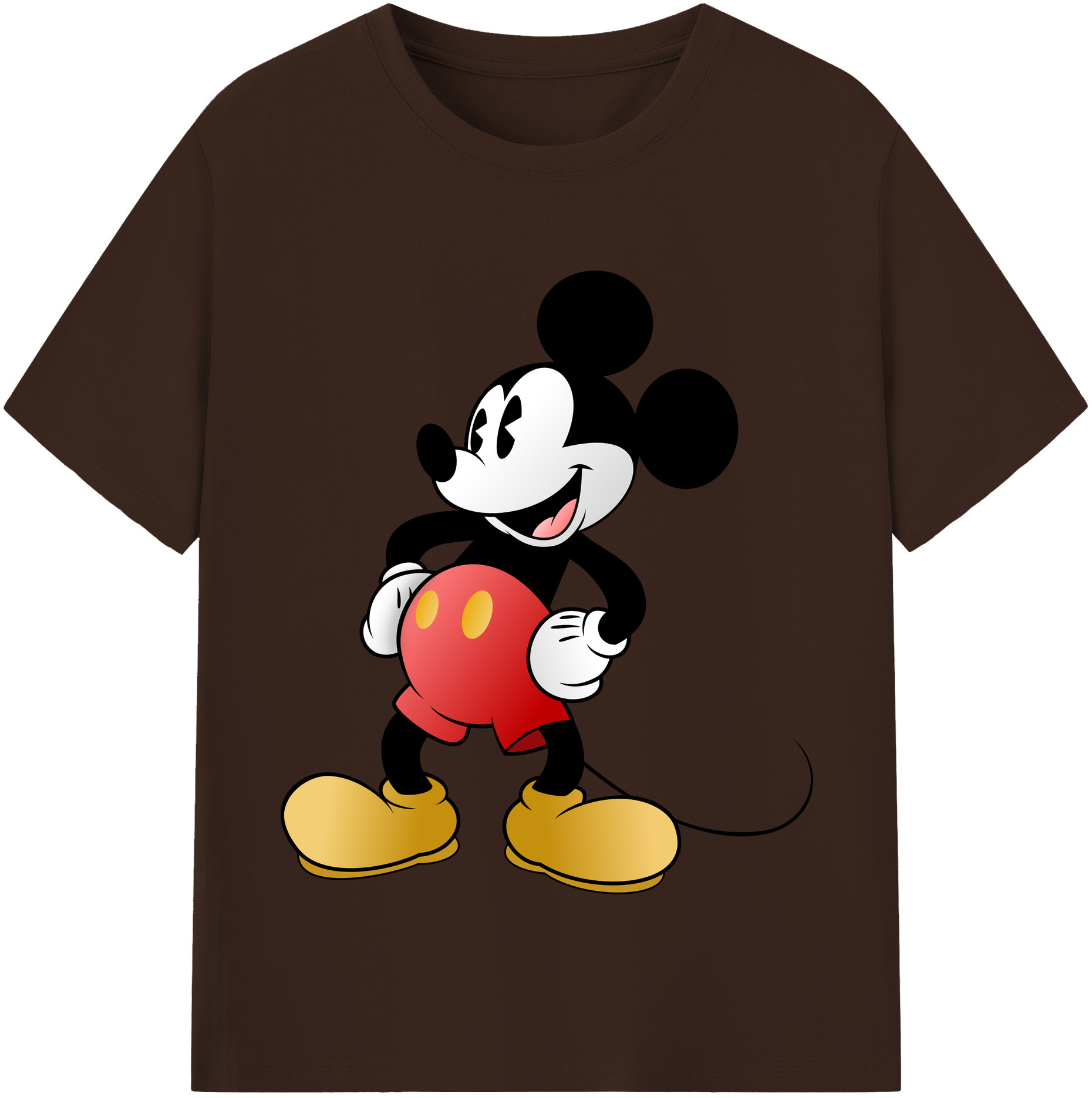 （画像用） ミッキーマウス Mickey Mouse 綿100％半袖Tシャツ（フロントプリント）