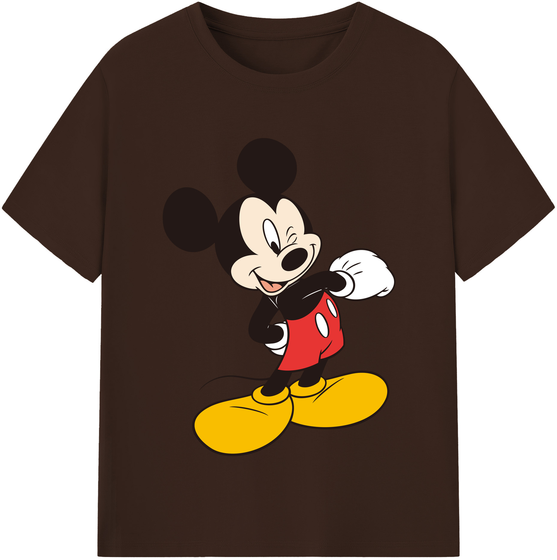 （画像用） ミッキーマウス Mickey Mouse 綿100％半袖Tシャツ（フロントプリント）