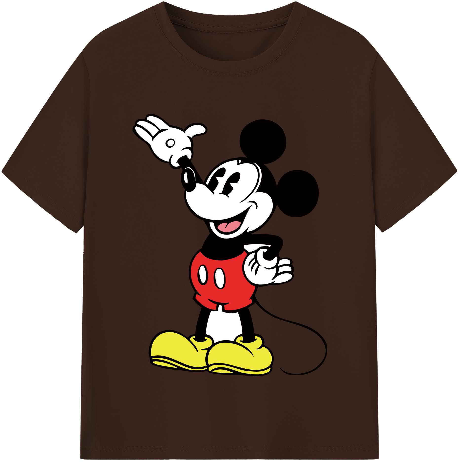 （画像用） ミッキーマウス Mickey Mouse 綿100％半袖Tシャツ（フロントプリント）