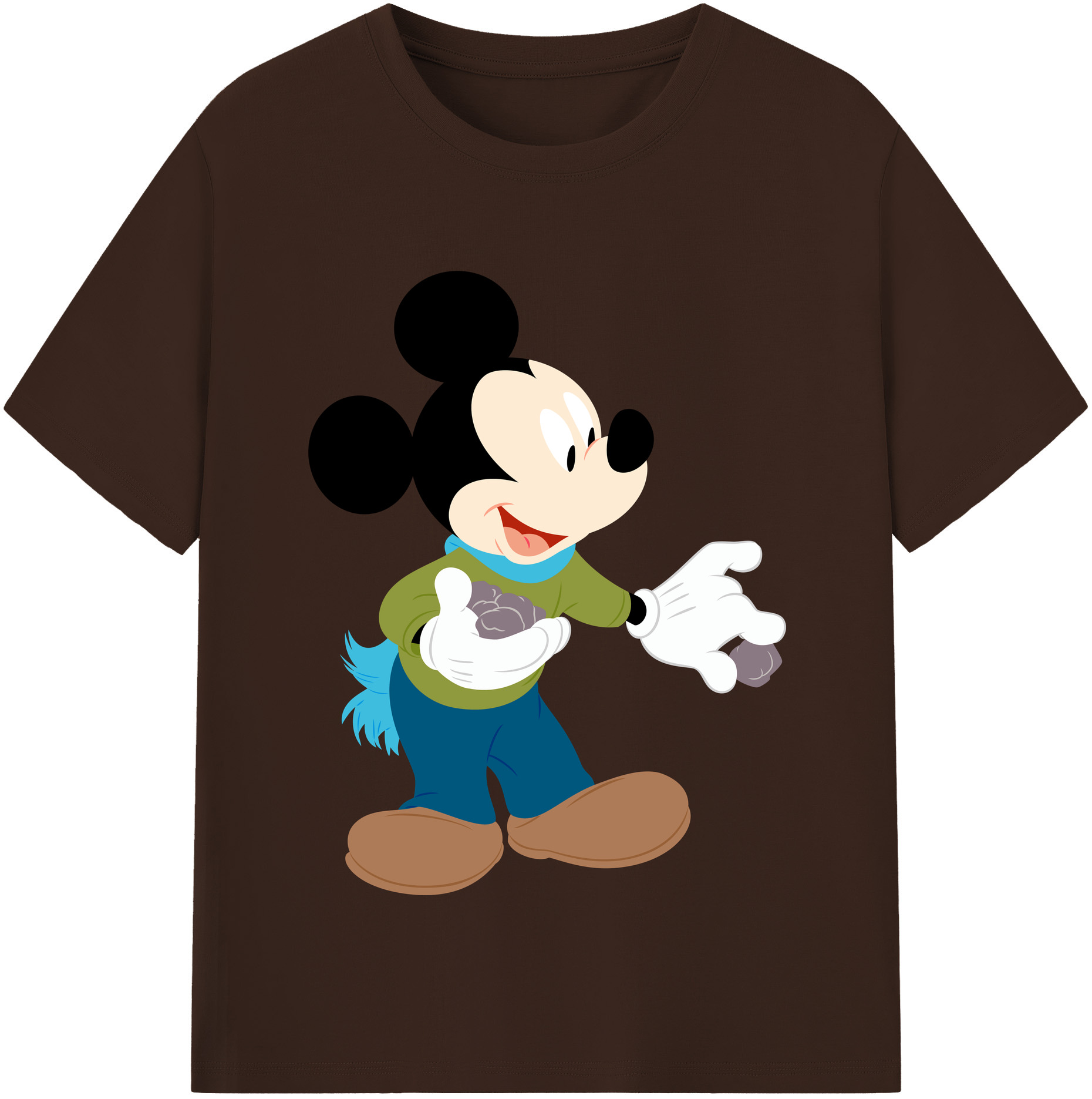 （画像用） ミッキーマウス Mickey Mouse 綿100％半袖Tシャツ（フロントプリント）
