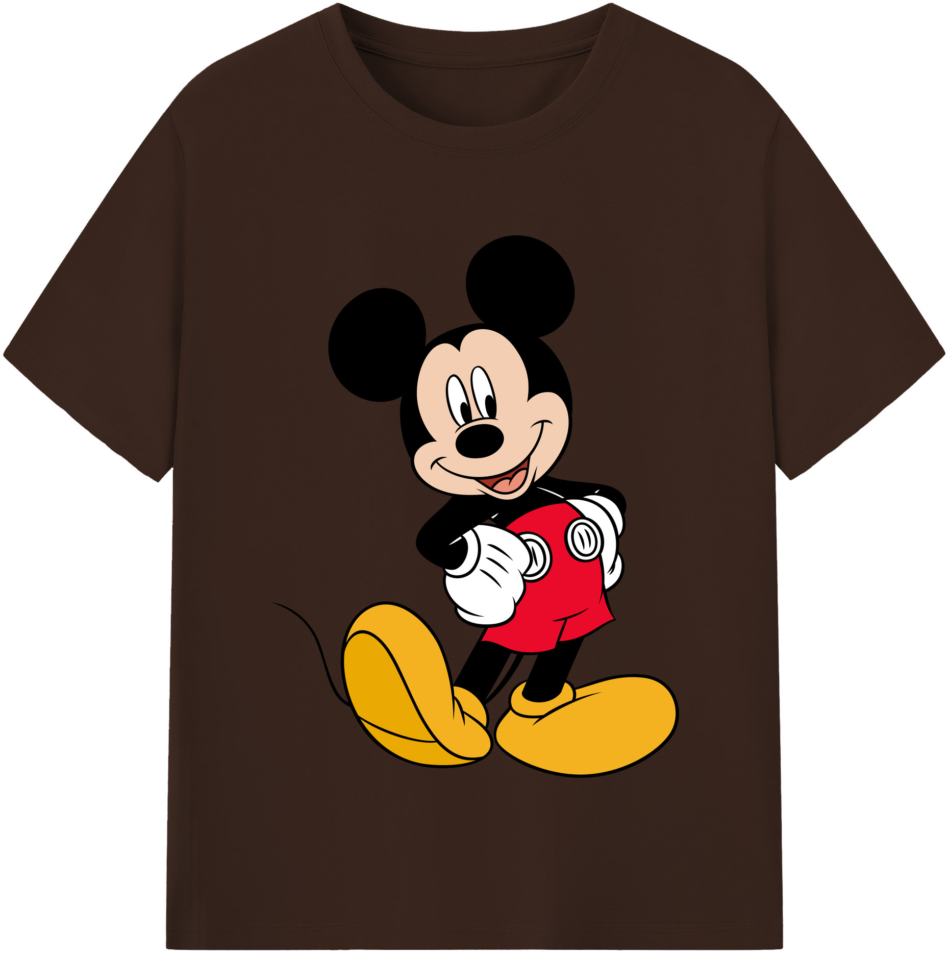 （画像用） ミッキーマウス Mickey Mouse 綿100％半袖Tシャツ（フロントプリント）