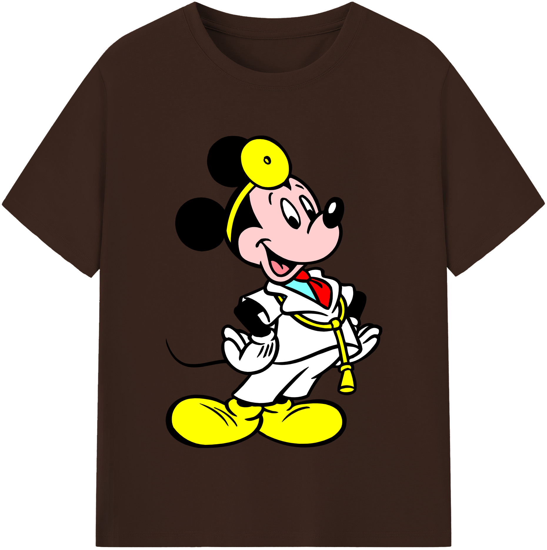 （画像用） ミッキーマウス Mickey Mouse 綿100％半袖Tシャツ（フロントプリント）