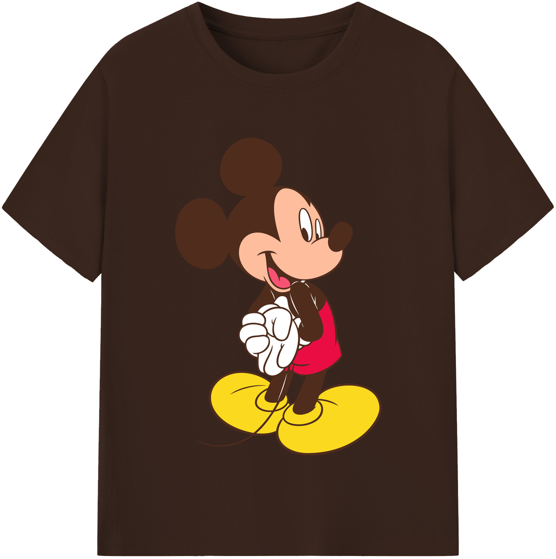 （画像用） ミッキーマウス Mickey Mouse 綿100％半袖Tシャツ（フロントプリント）
