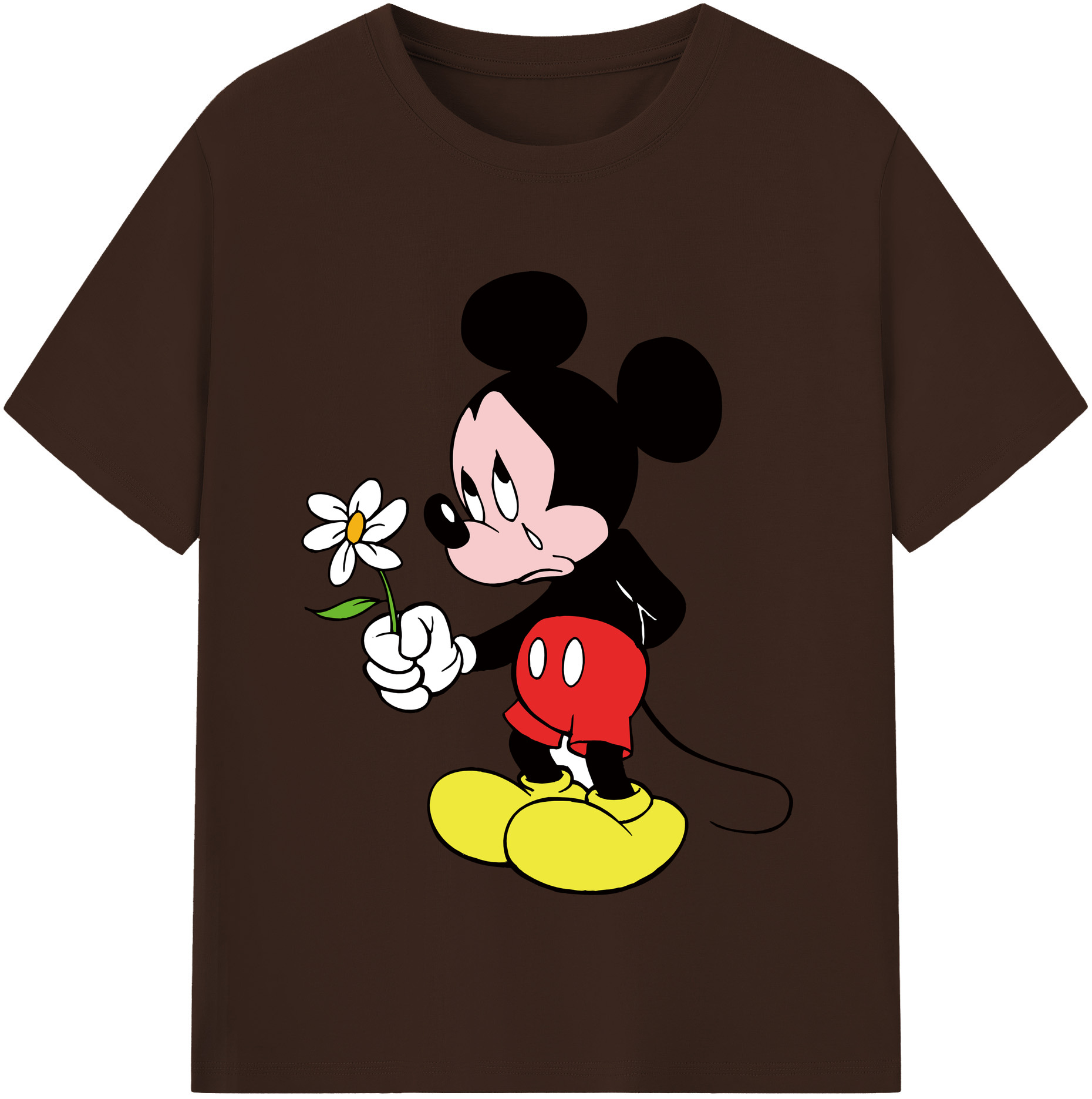 （画像用） ミッキーマウス Mickey Mouse 綿100％半袖Tシャツ（フロントプリント）