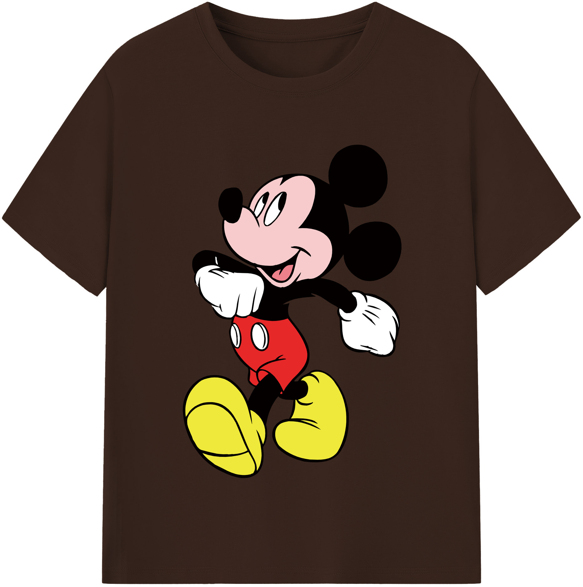 （画像用） ミッキーマウス Mickey Mouse 綿100％半袖Tシャツ（フロントプリント）