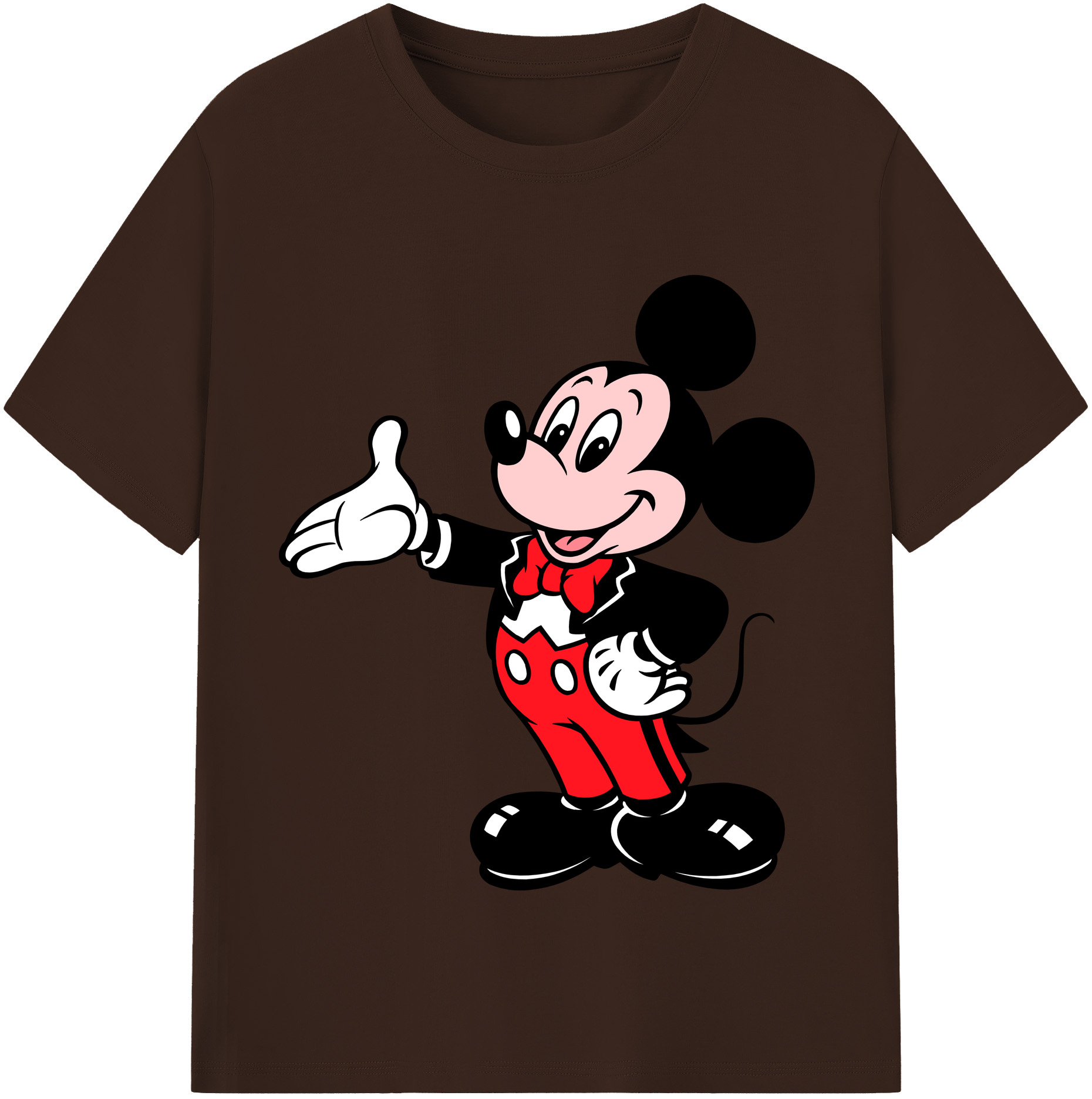 （画像用） ミッキーマウス Mickey Mouse 綿100％半袖Tシャツ（フロントプリント）