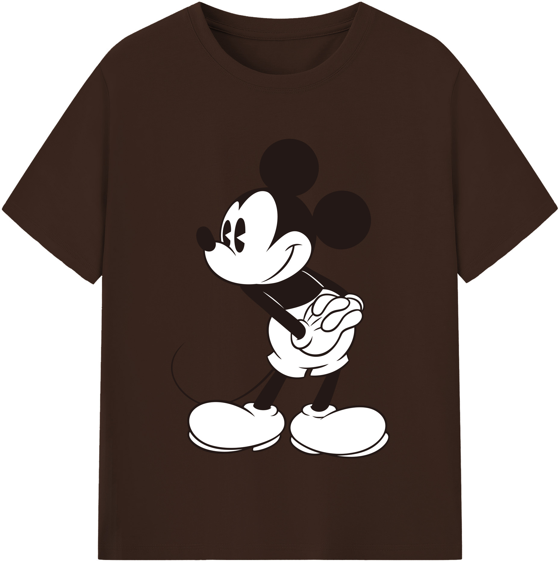 （画像用） ミッキーマウス Mickey Mouse 綿100％半袖Tシャツ（フロントプリント）