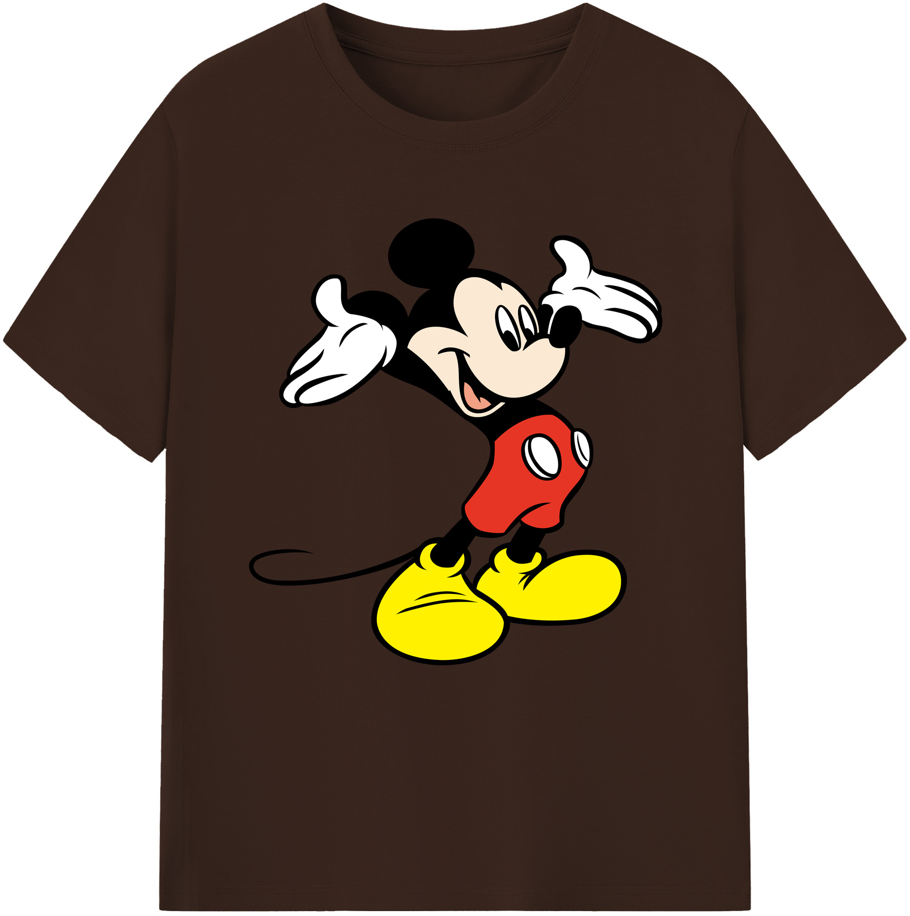 （画像用） ミッキーマウス Mickey Mouse 綿100％半袖Tシャツ（フロントプリント）