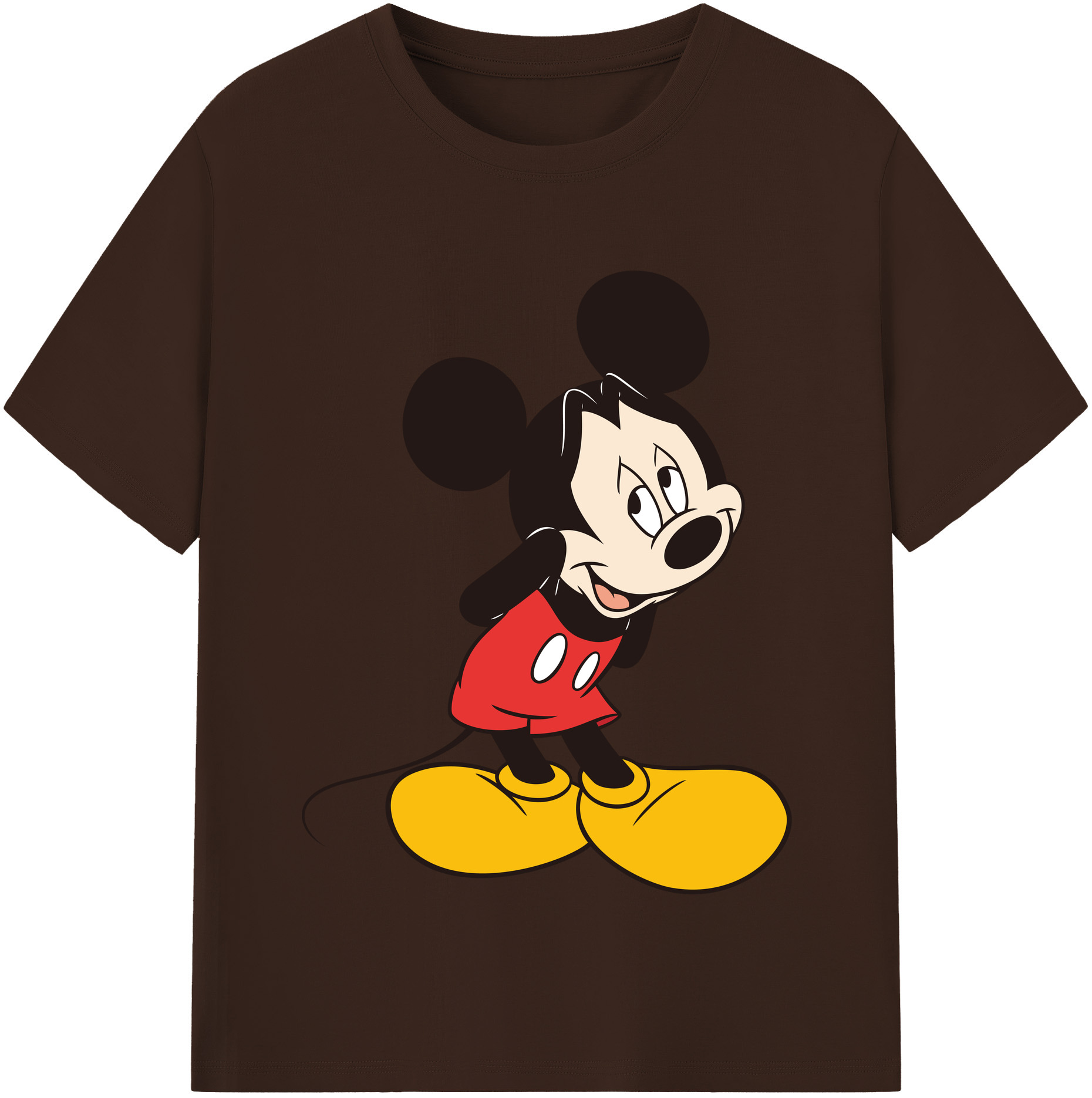 （画像用） ミッキーマウス Mickey Mouse 綿100％半袖Tシャツ（フロントプリント）