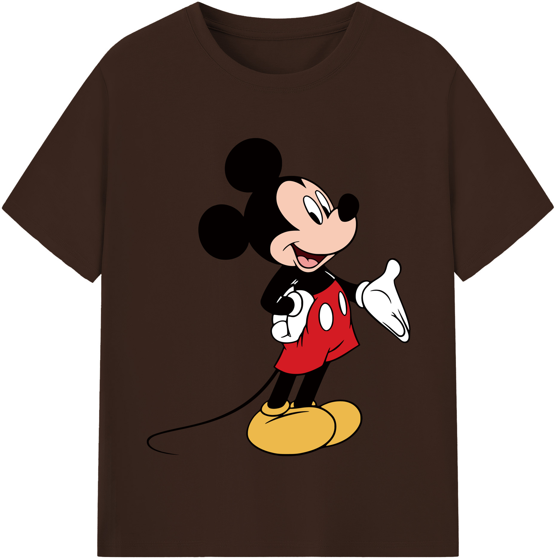（画像用） ミッキーマウス Mickey Mouse 綿100％半袖Tシャツ（フロントプリント）