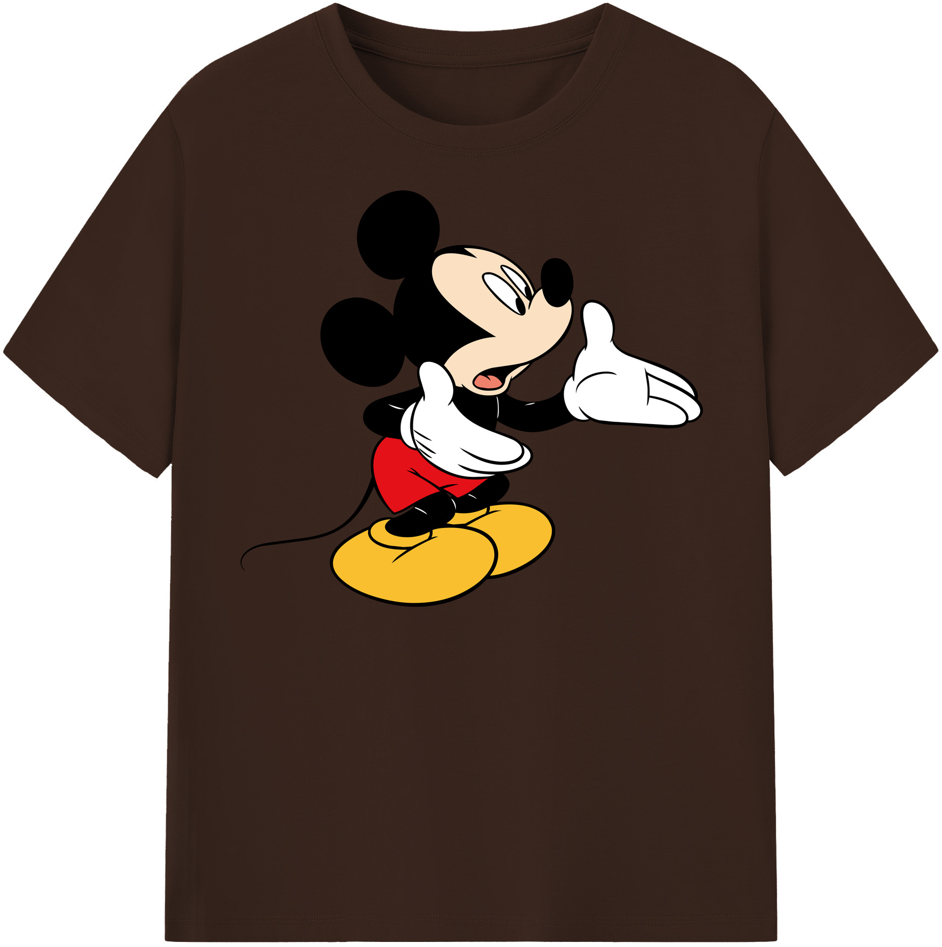 （画像用） ミッキーマウス Mickey Mouse 綿100％半袖Tシャツ（フロントプリント）