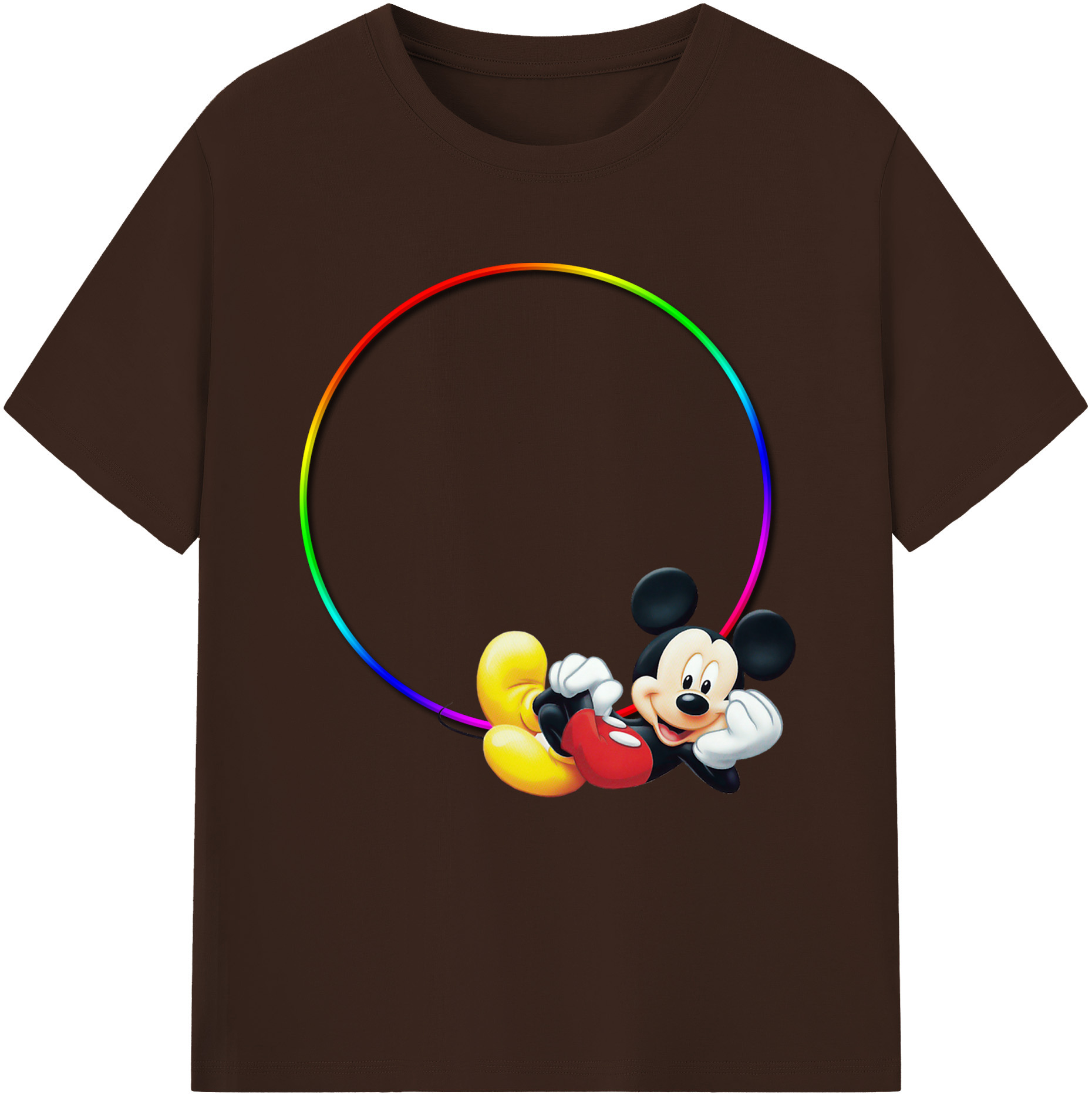 （画像用） ミッキーマウス Mickey Mouse 綿100％半袖Tシャツ（フロントプリント）