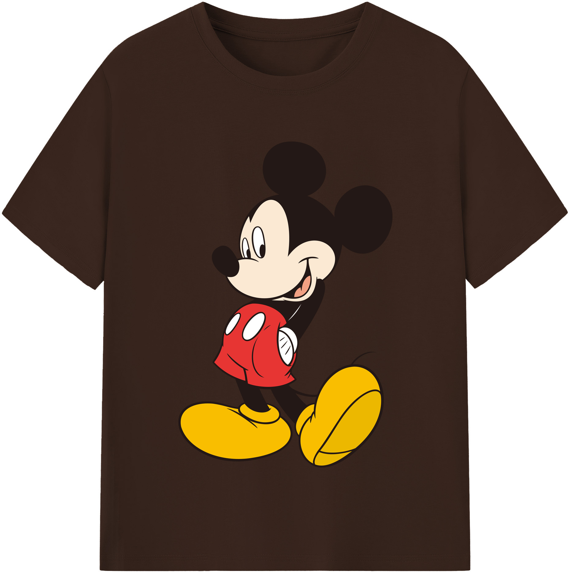 （画像用） ミッキーマウス Mickey Mouse 綿100％半袖Tシャツ（フロントプリント）