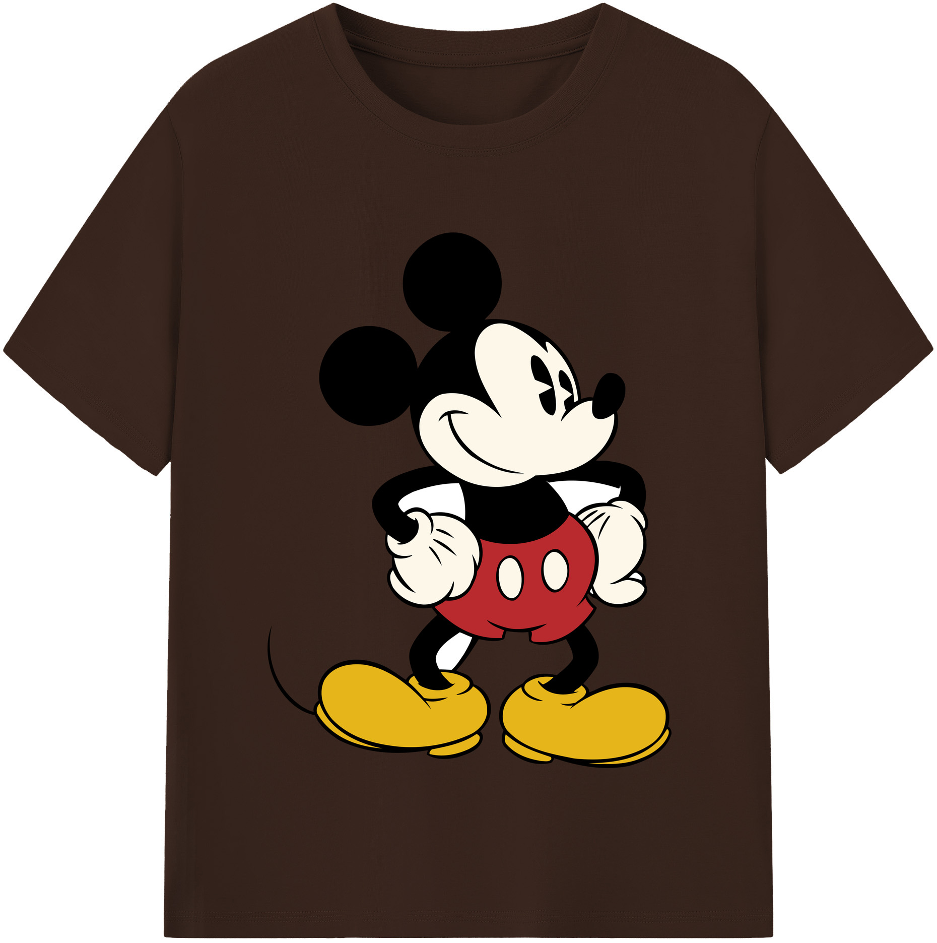 （画像用） ミッキーマウス Mickey Mouse 綿100％半袖Tシャツ（フロントプリント）