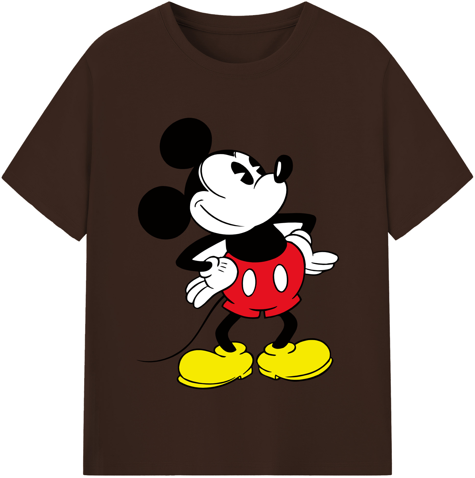（画像用） ミッキーマウス Mickey Mouse 綿100％半袖Tシャツ（フロントプリント）