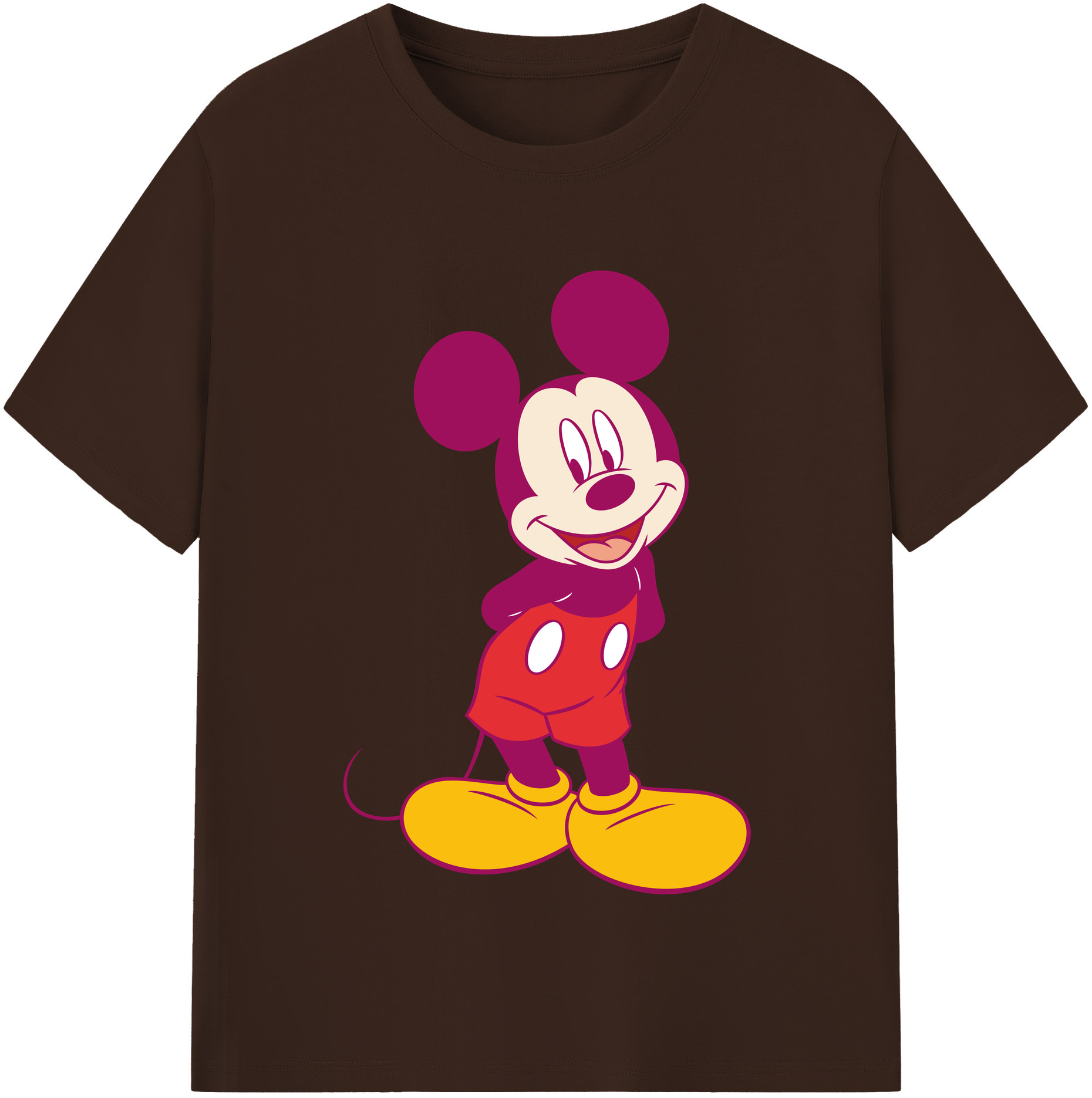 （画像用） ミッキーマウス Mickey Mouse 綿100％半袖Tシャツ（フロントプリント）