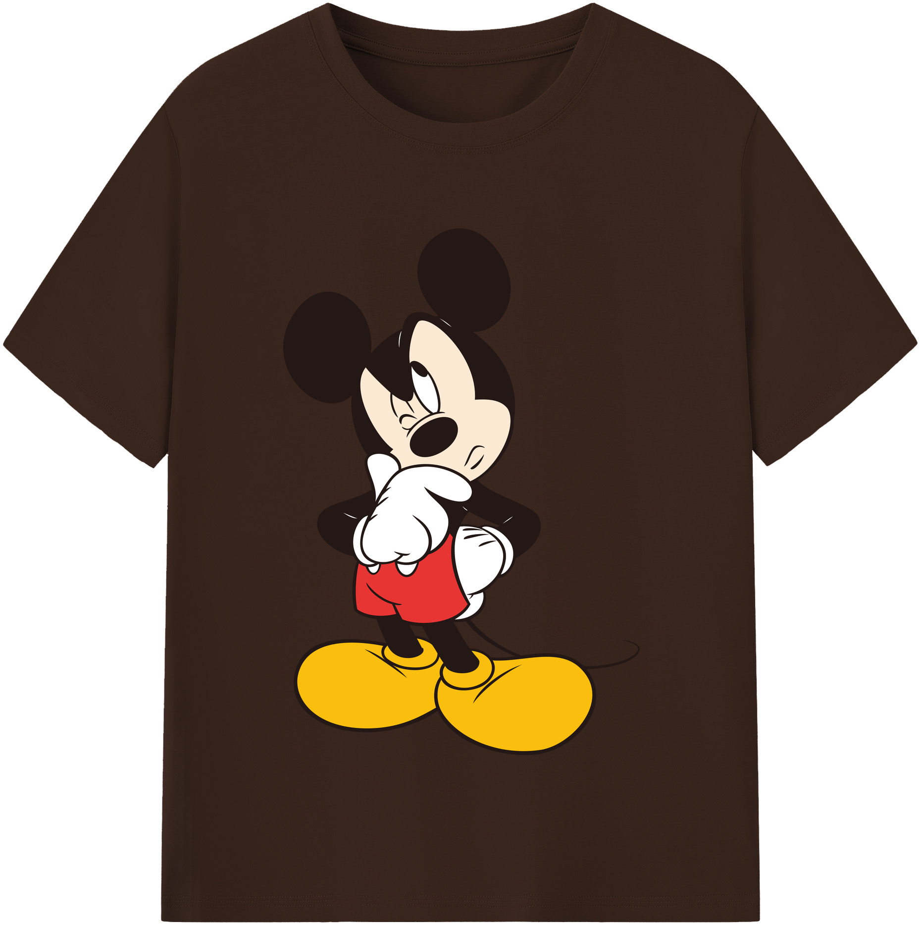（画像用） ミッキーマウス Mickey Mouse 綿100％半袖Tシャツ（フロントプリント）