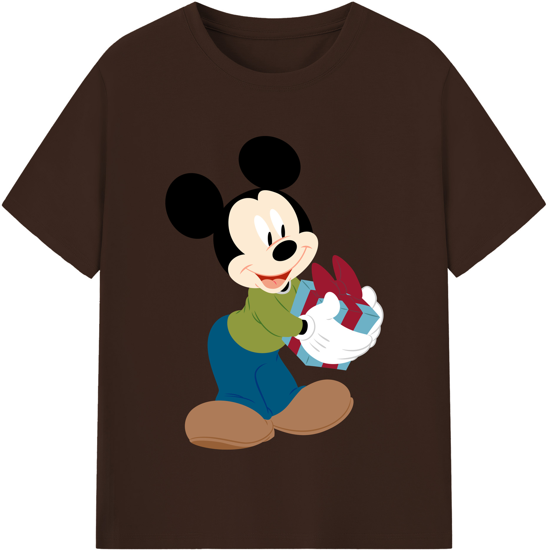 （画像用） ミッキーマウス Mickey Mouse 綿100％半袖Tシャツ（フロントプリント）