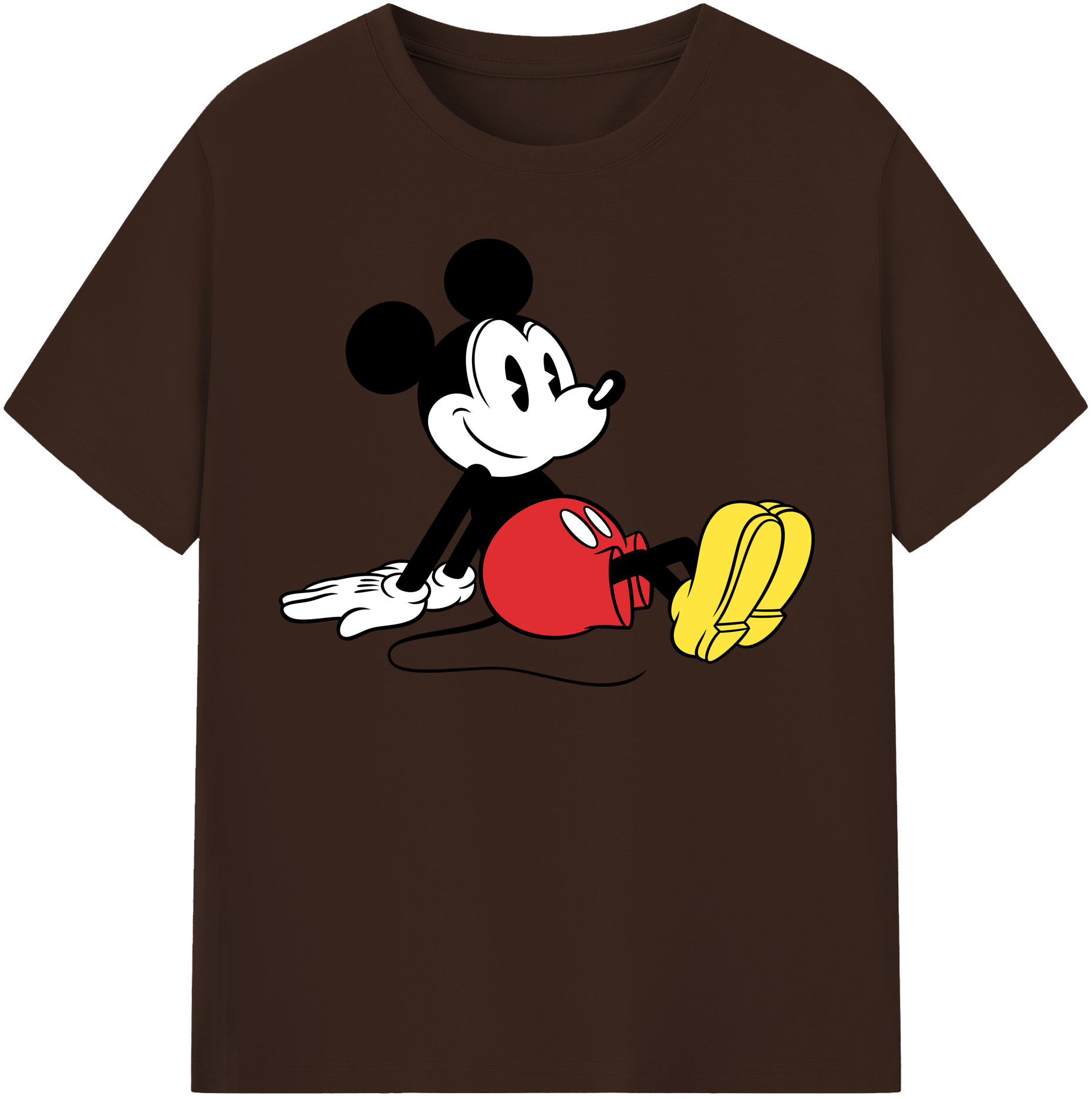 （画像用） ミッキーマウス Mickey Mouse 綿100％半袖Tシャツ（フロントプリント）