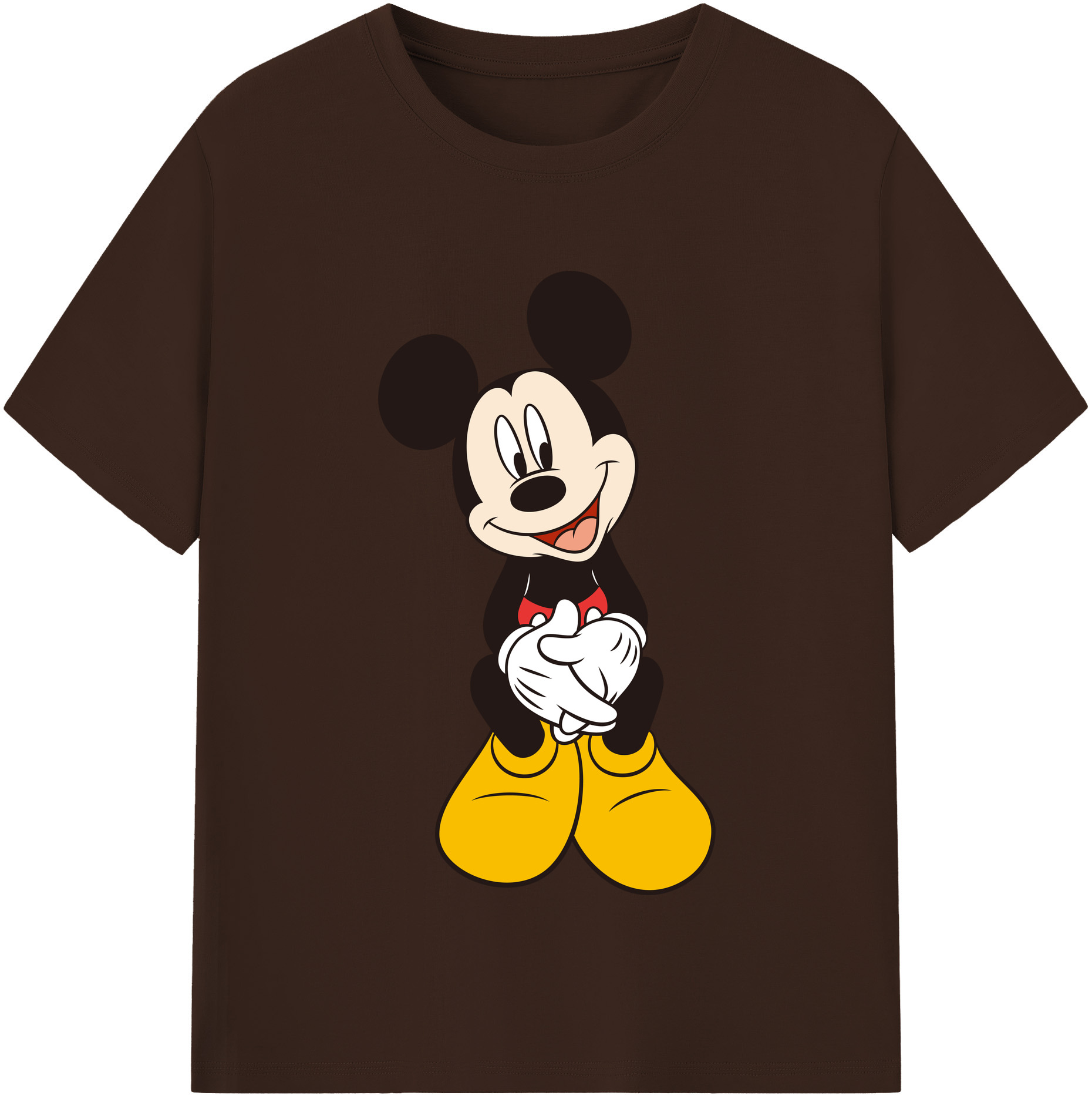 （画像用） ミッキーマウス Mickey Mouse 綿100％半袖Tシャツ（フロントプリント）