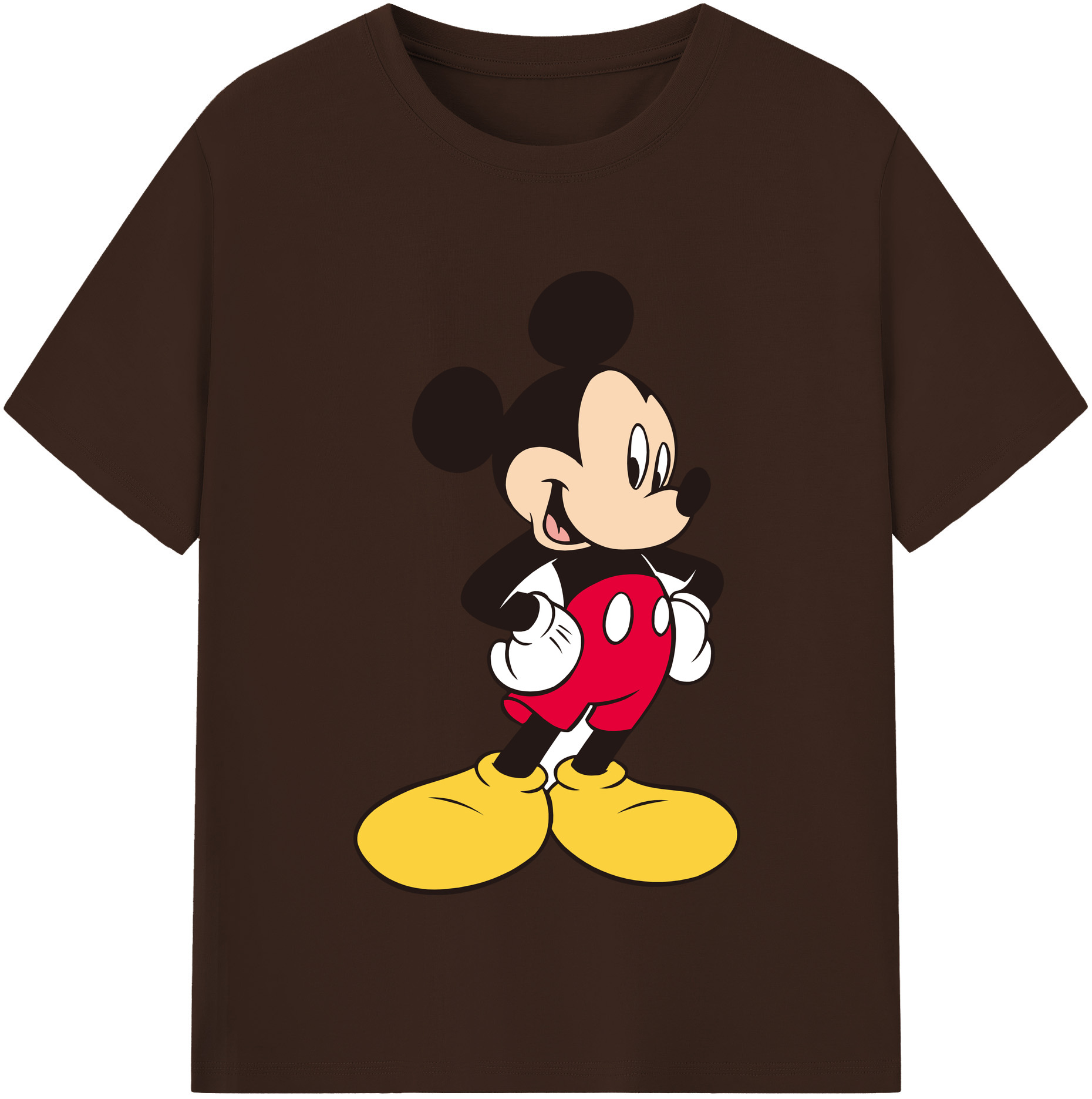 （画像用） ミッキーマウス Mickey Mouse 綿100％半袖Tシャツ（フロントプリント）