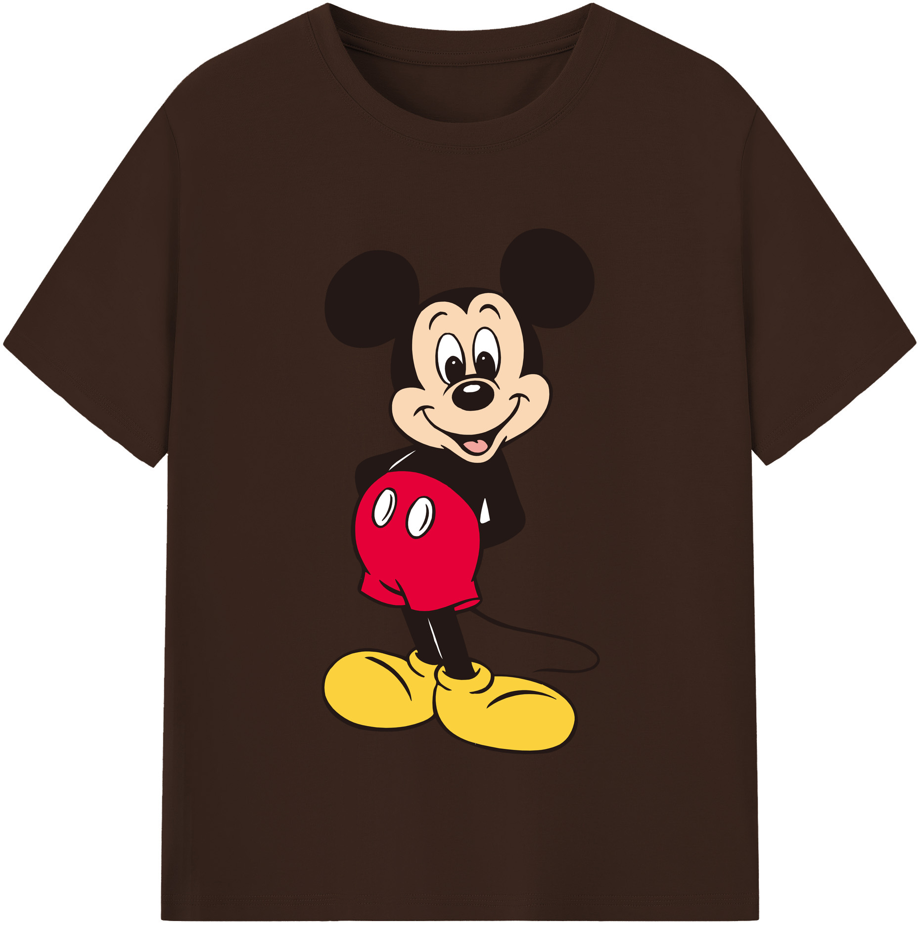 （画像用） ミッキーマウス Mickey Mouse 綿100％半袖Tシャツ（フロントプリント）