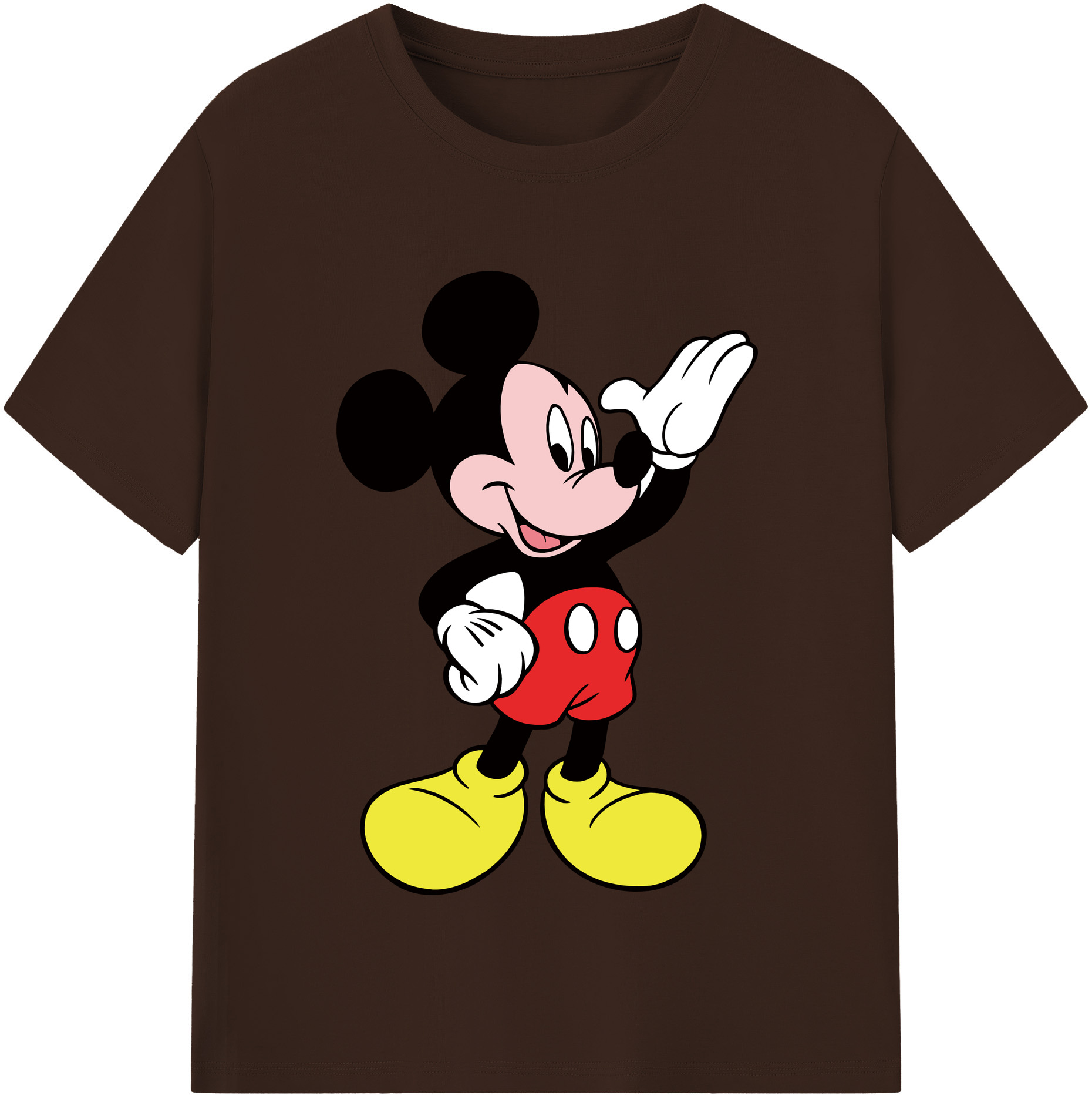 （画像用） ミッキーマウス Mickey Mouse 綿100％半袖Tシャツ（フロントプリント）