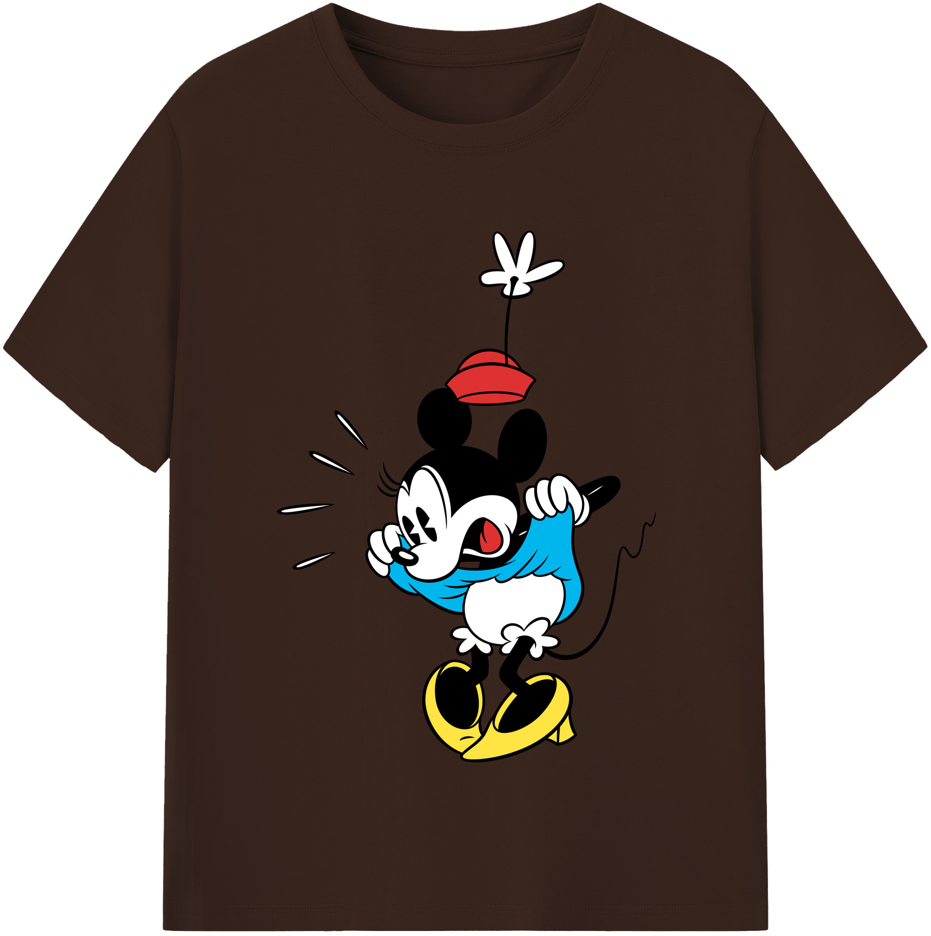 （画像用） ミッキーマウス Mickey Mouse 綿100％半袖Tシャツ（フロントプリント）