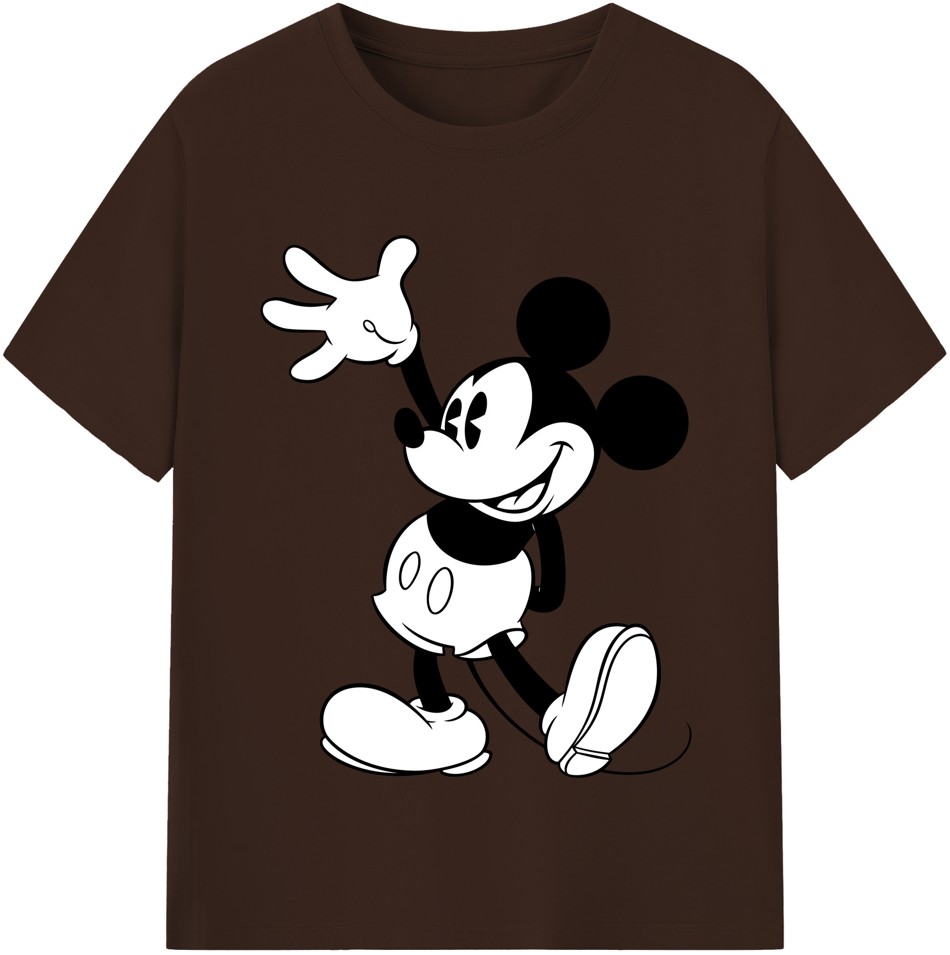 （画像用） ミッキーマウス Mickey Mouse 綿100％半袖Tシャツ（フロントプリント）