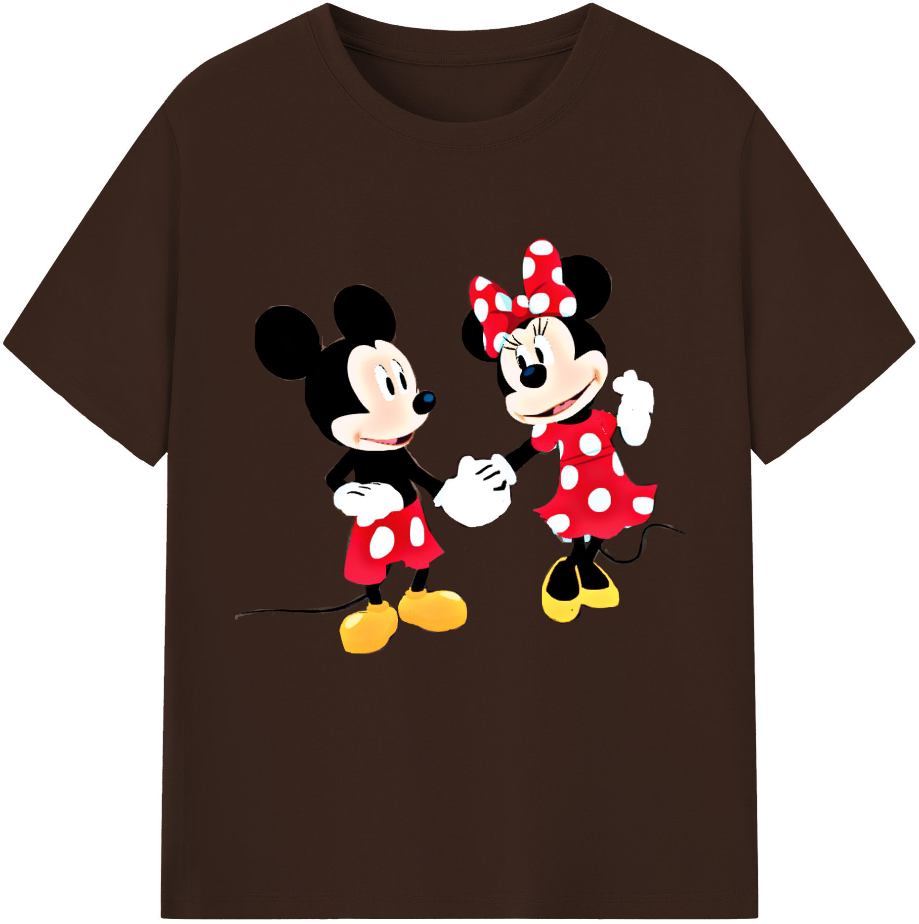 （画像用） ミッキーマウス Mickey Mouse 綿100％半袖Tシャツ（フロントプリント）