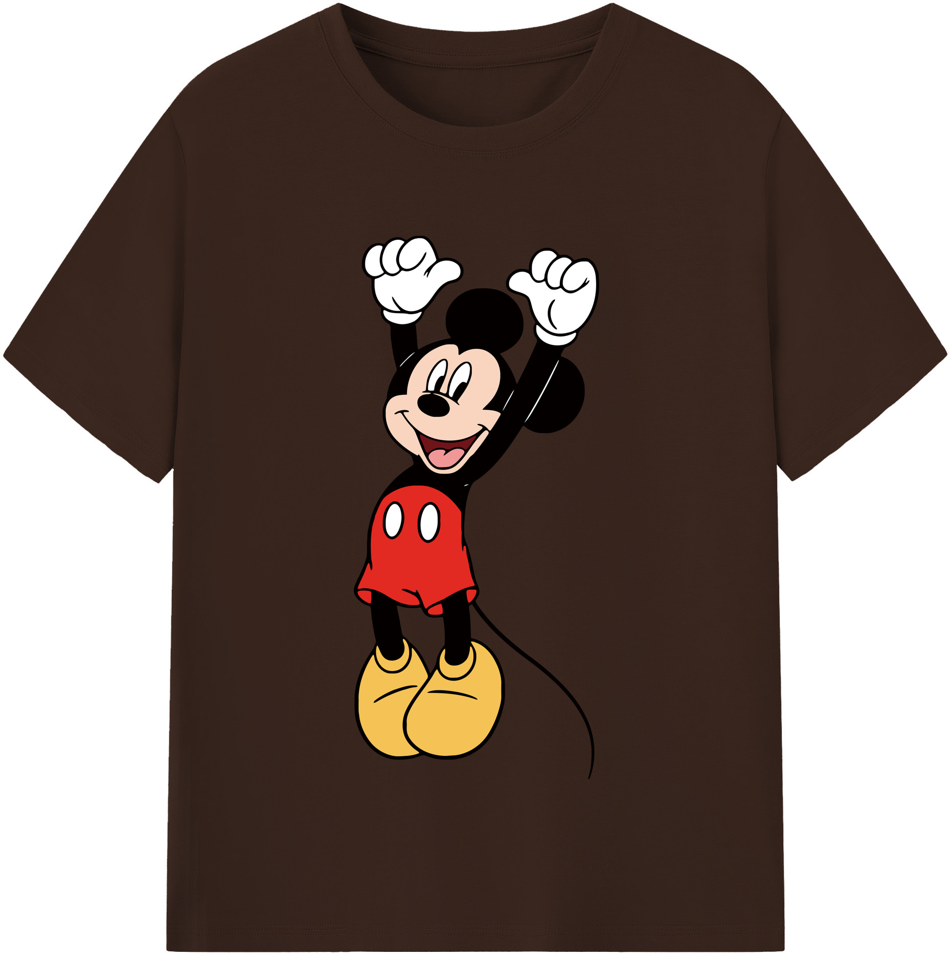 （画像用） ミッキーマウス Mickey Mouse 綿100％半袖Tシャツ（フロントプリント）